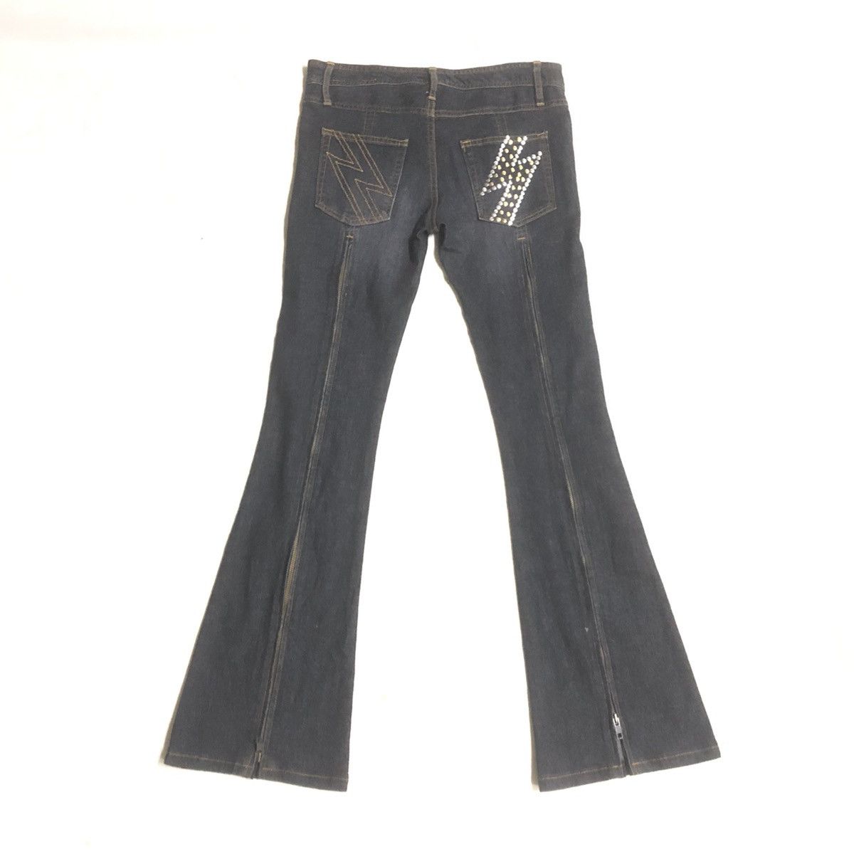 Japanese Brand × Seditionaries Silver Ash Japan Stretchable Flare Zipper Denim Size US 29 - 13 Thumbnail