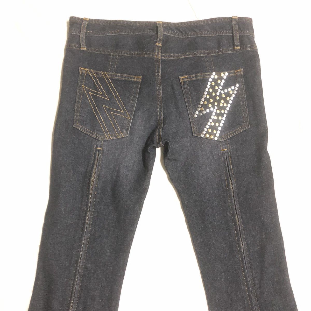 Japanese Brand × Seditionaries Silver Ash Japan Stretchable Flare Zipper Denim Size US 29 - 12 Thumbnail