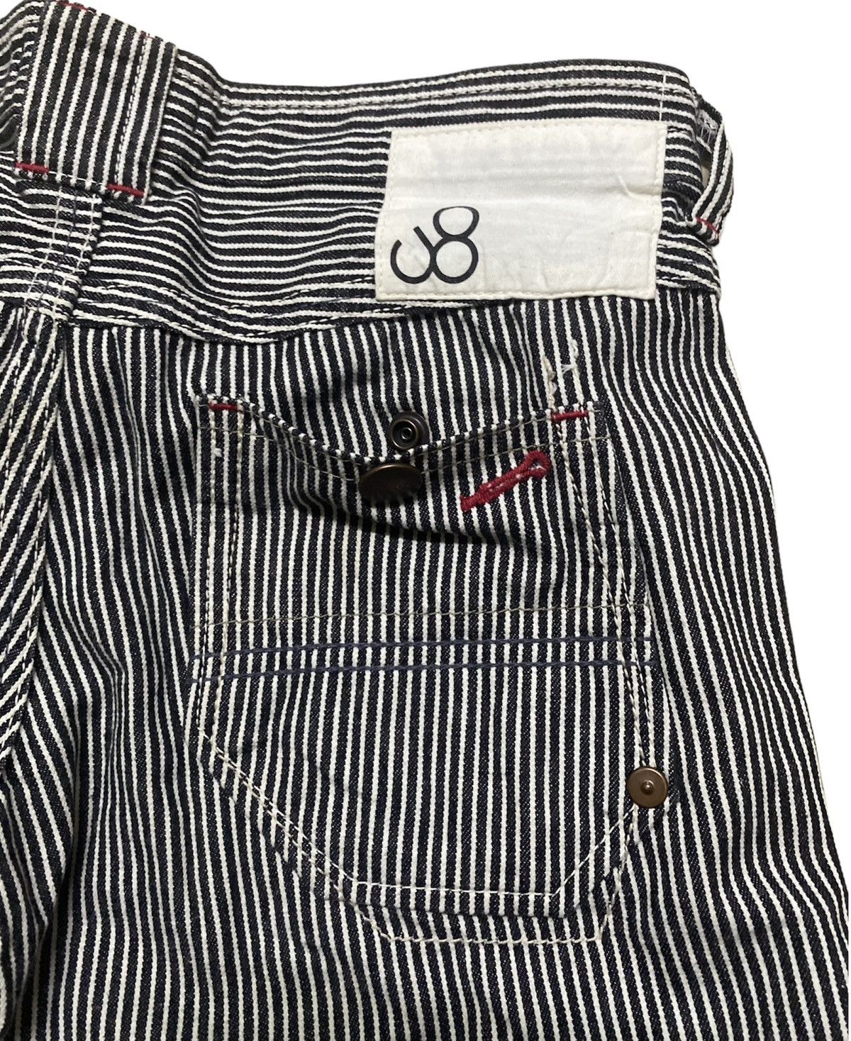 Garment Reproduction of Workers × Johnbull John Bull Japan Hickory Stripe Flare Denim Size US 31 - 13 Thumbnail