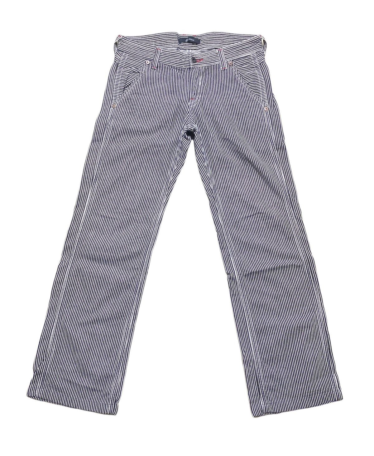 Garment Reproduction of Workers × Johnbull John Bull Japan Hickory Stripe Flare Denim Size US 31 - 1 Thumbnail