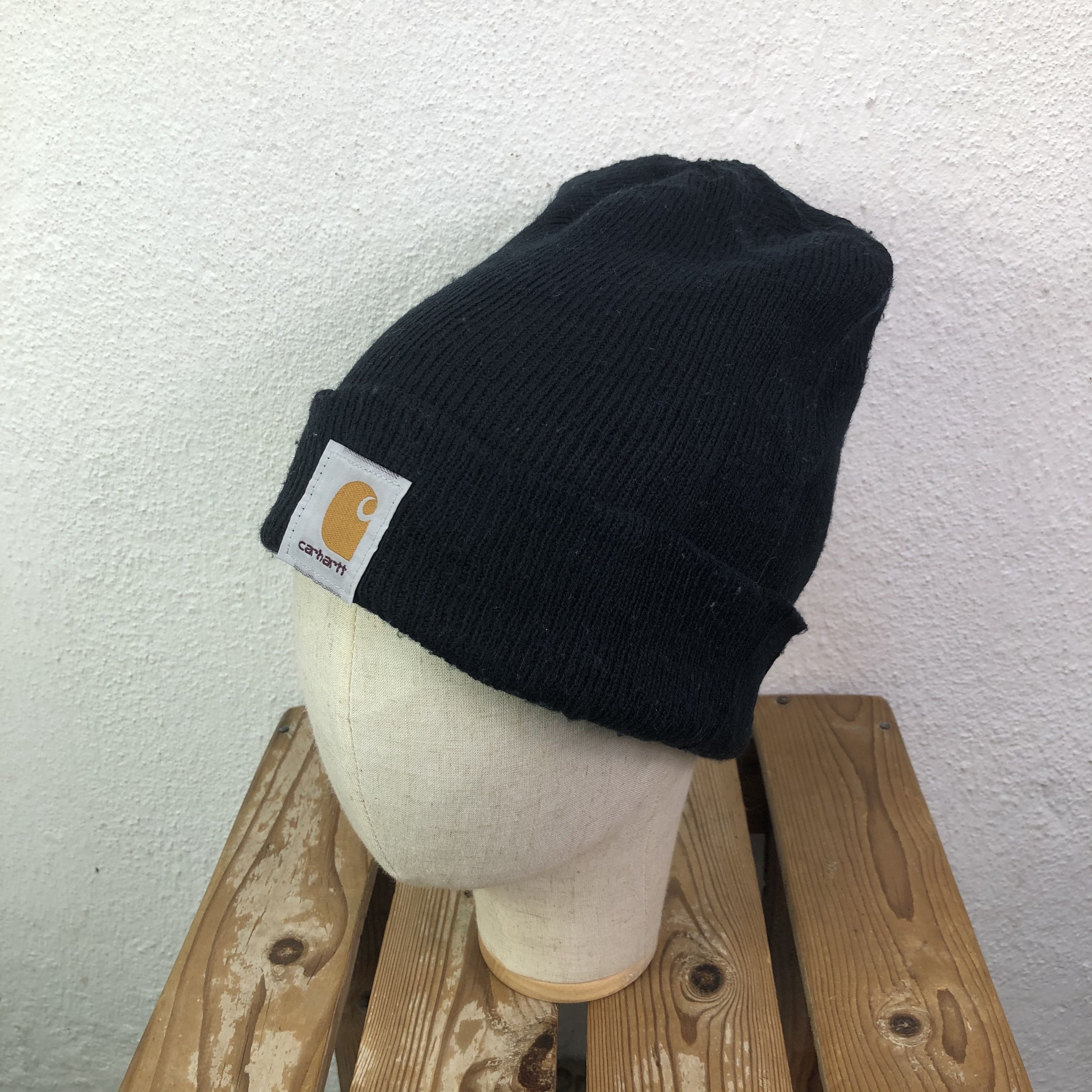 Carhartt × Vintage Vintage Carhartt Black Beanie Hat Size ONE SIZE - 3 Thumbnail
