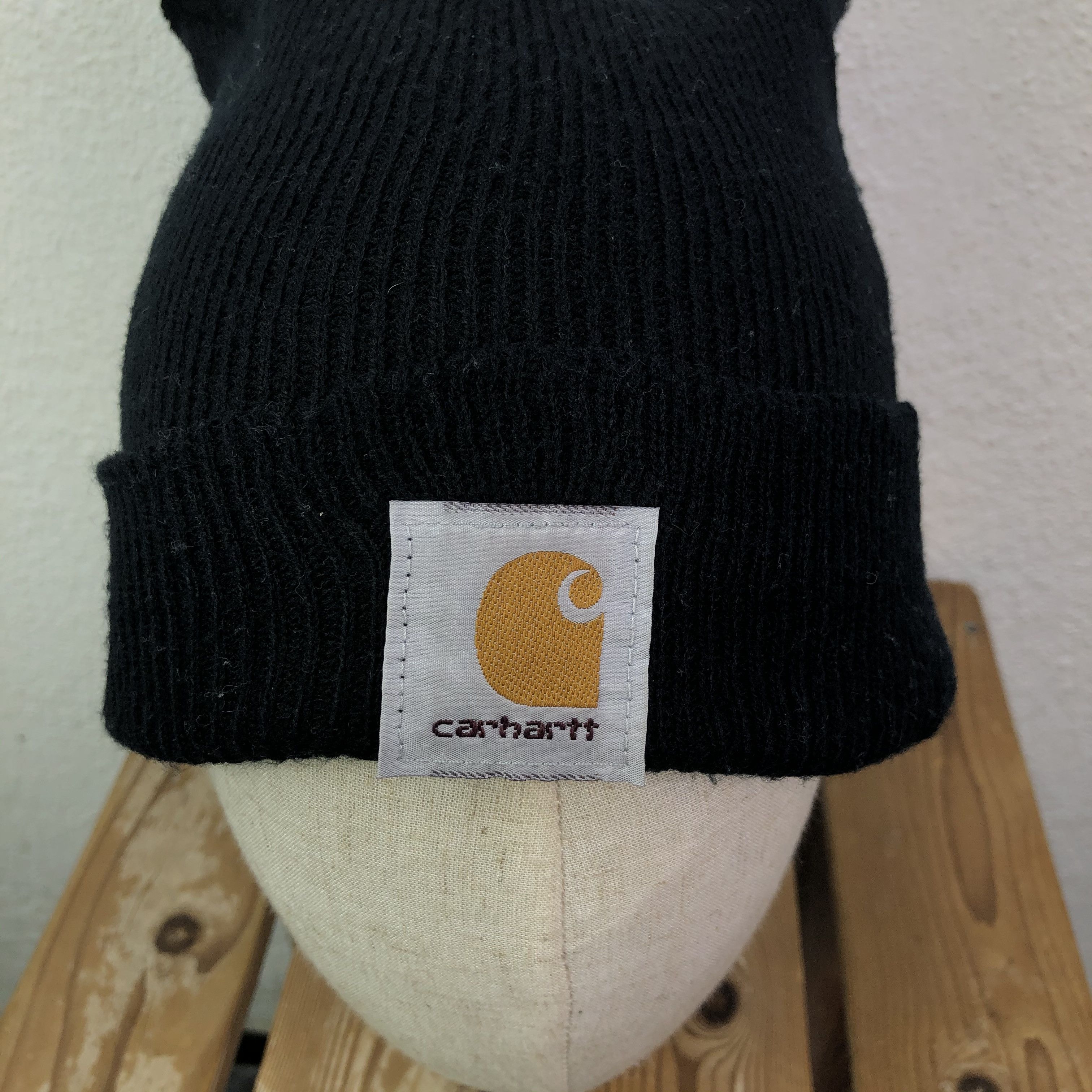 Carhartt × Vintage Vintage Carhartt Black Beanie Hat Size ONE SIZE - 2 Thumbnail