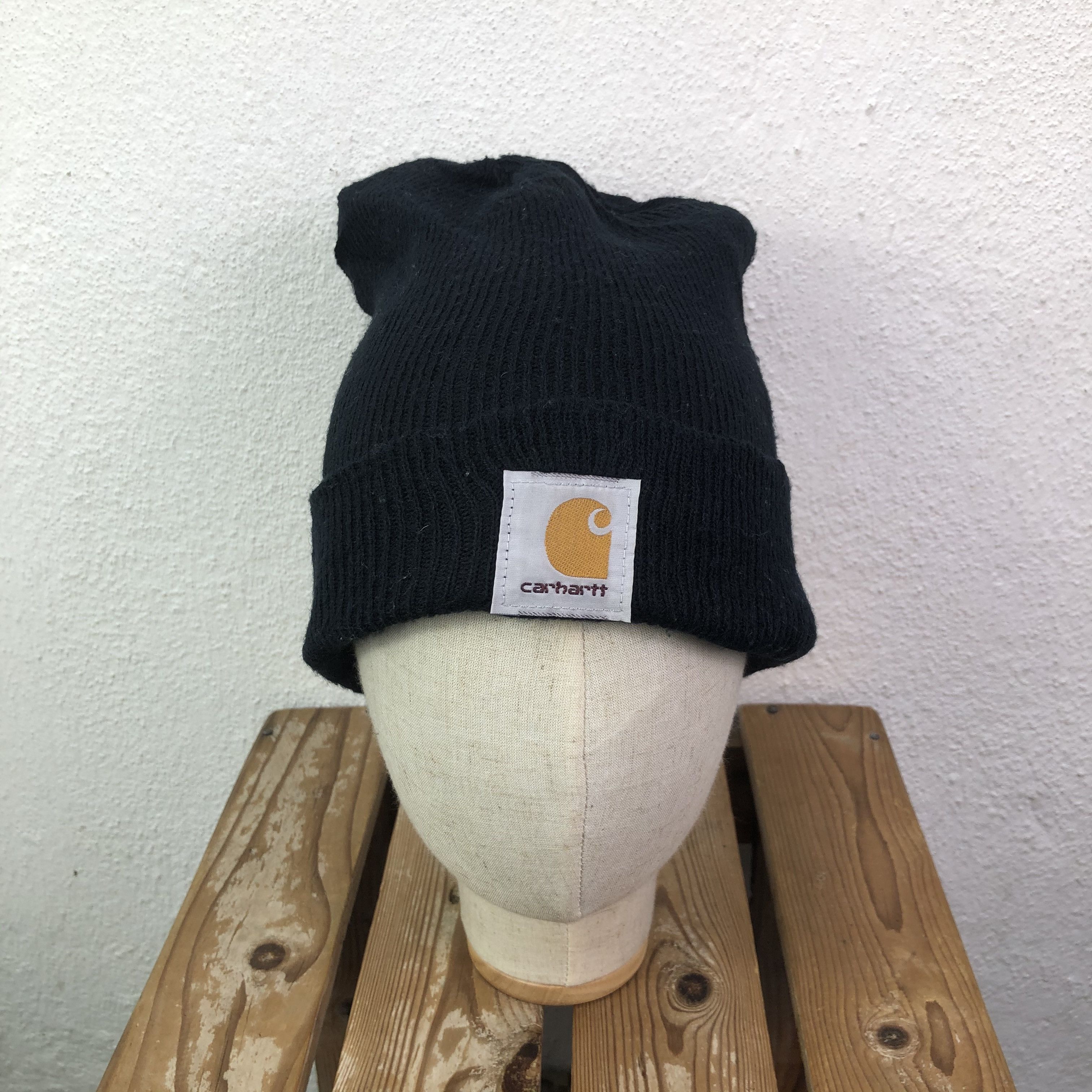 Carhartt × Vintage Vintage Carhartt Black Beanie Hat Size ONE SIZE - 1 Thumbnail