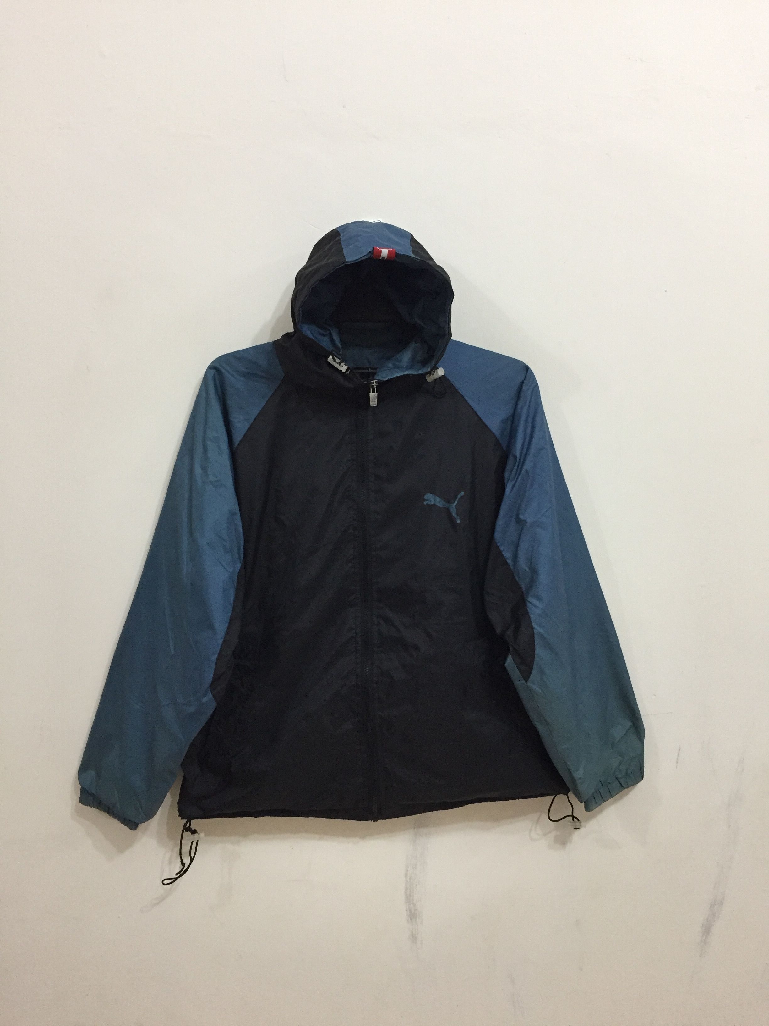 Puma Vintage PUMA jacket hoodie windbreaker big logo fits XL Size US XL / EU 56 / 4 - 2 Thumbnail