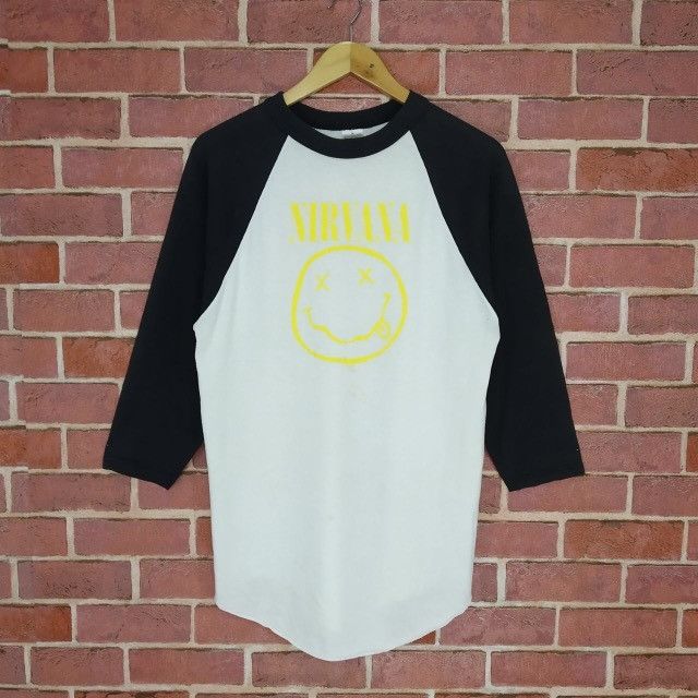 image of Band Tees x Nirvana Vintage 00S Nirvana Grunge Band Kurt Cobain 3Q Shirt in White (Size Medium)