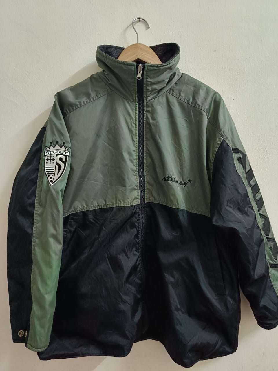 Stussy Navy Monogram Reversible Jacket (1990's) PRE-OWNED – On The Arm