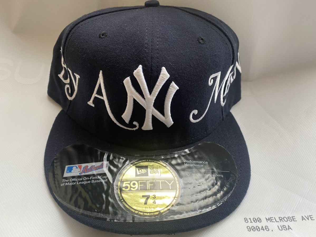 new york yankees hat new era supreme 2008 by any means 59fifty 7 1/2 red  Ss08