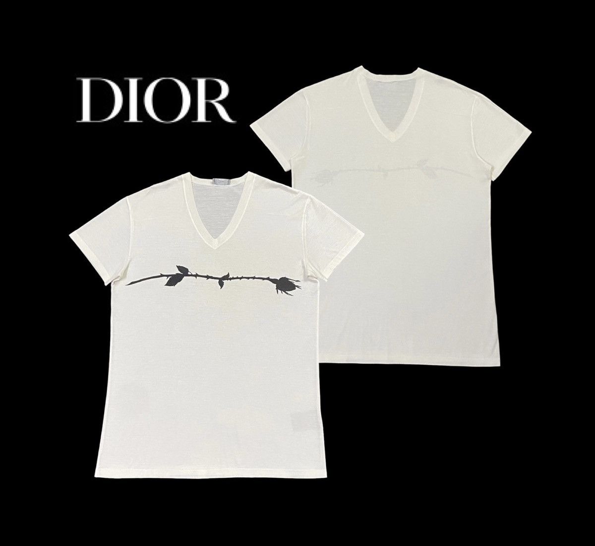 Dior Dior Roses T-Shirt Size XS / US 0-2 / IT 36-38 - 1 Thumbnail