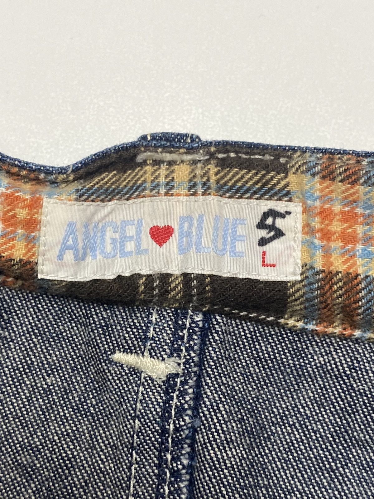 Angel Blue 1990s Angel Blue - Knitted On Denim Short Pants Size US 28 / EU 44 - 8 Thumbnail