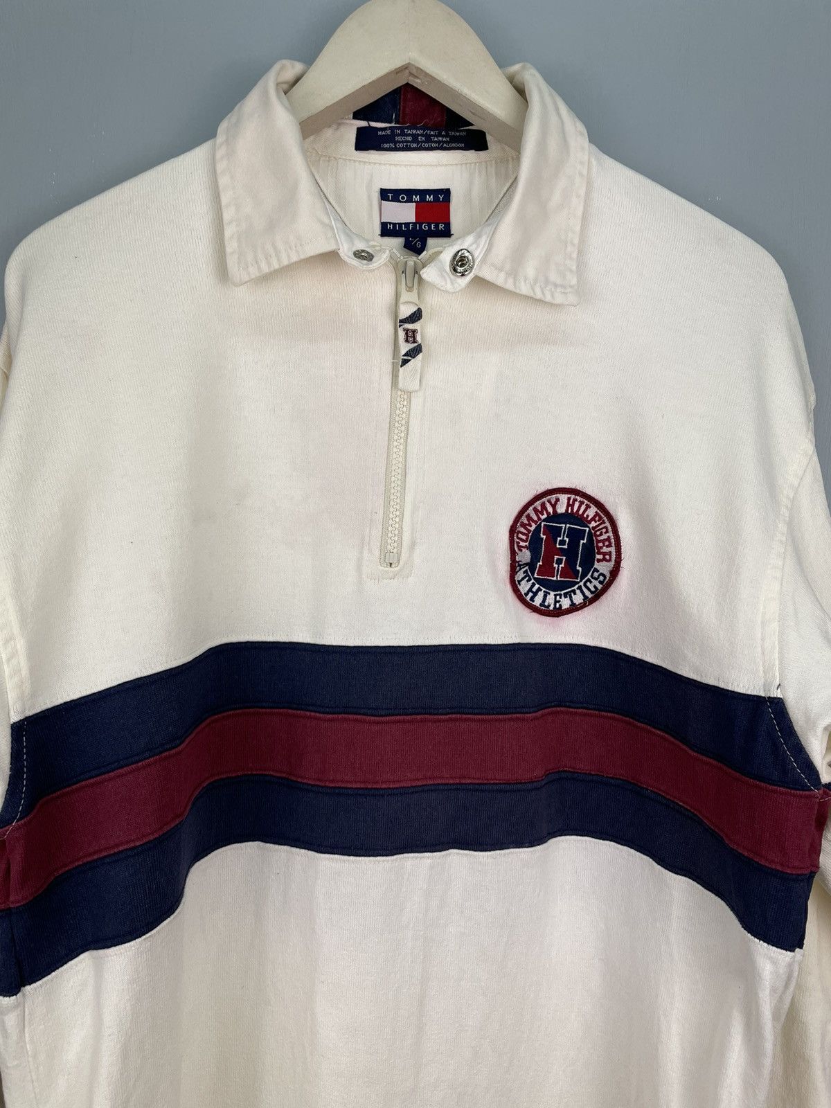 Tommy Hilfiger Vintage 90s Tommy Hilfiger rugby style polo long sleeve Size US L / EU 52-54 / 3 - 3 Thumbnail