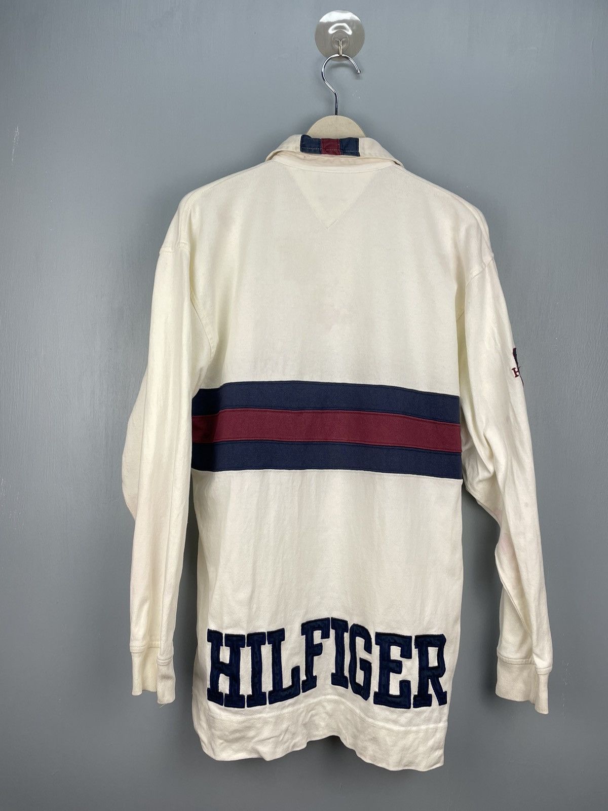 Tommy Hilfiger Vintage 90s Tommy Hilfiger rugby style polo long sleeve Size US L / EU 52-54 / 3 - 2 Thumbnail