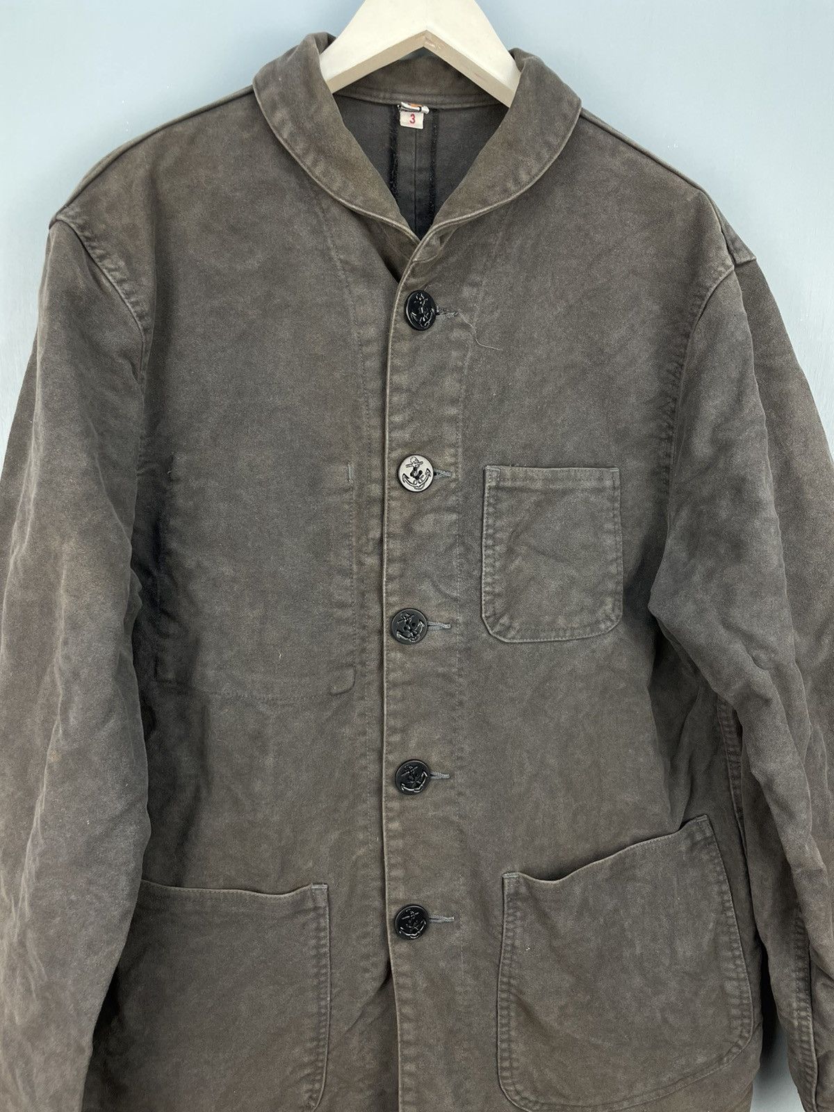 Japanese Brand Gowest USN Shawl collar jacket Size US L / EU 52-54 / 3 - 3 Thumbnail