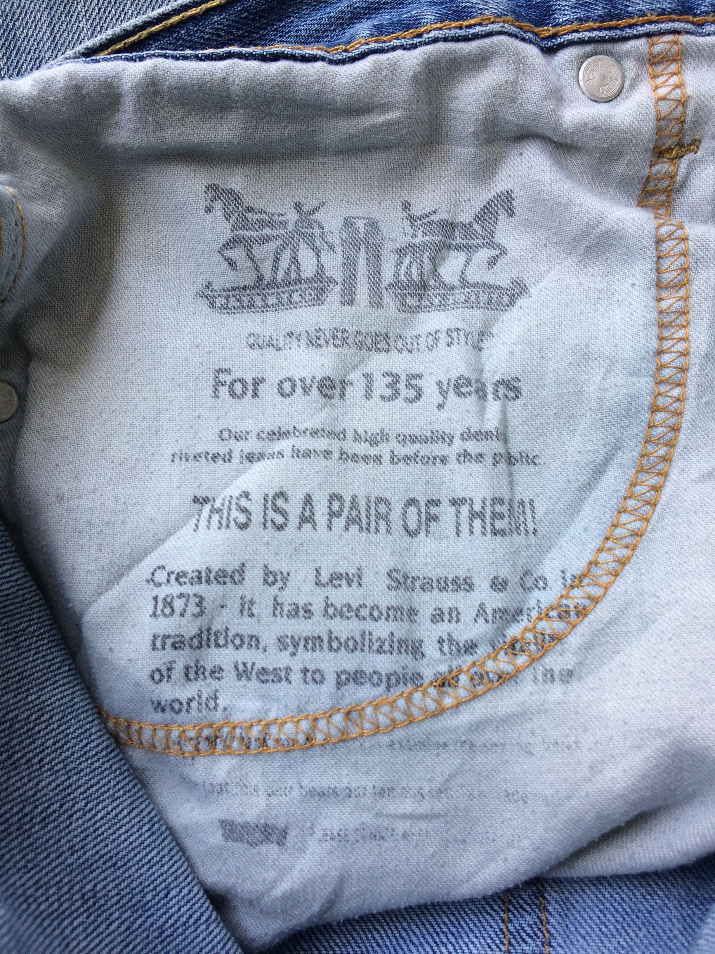 Levi's Distressed Levis 569 Loose Straight Fit Jeans #B-228 Size US 34 / EU 50 - 9 Thumbnail