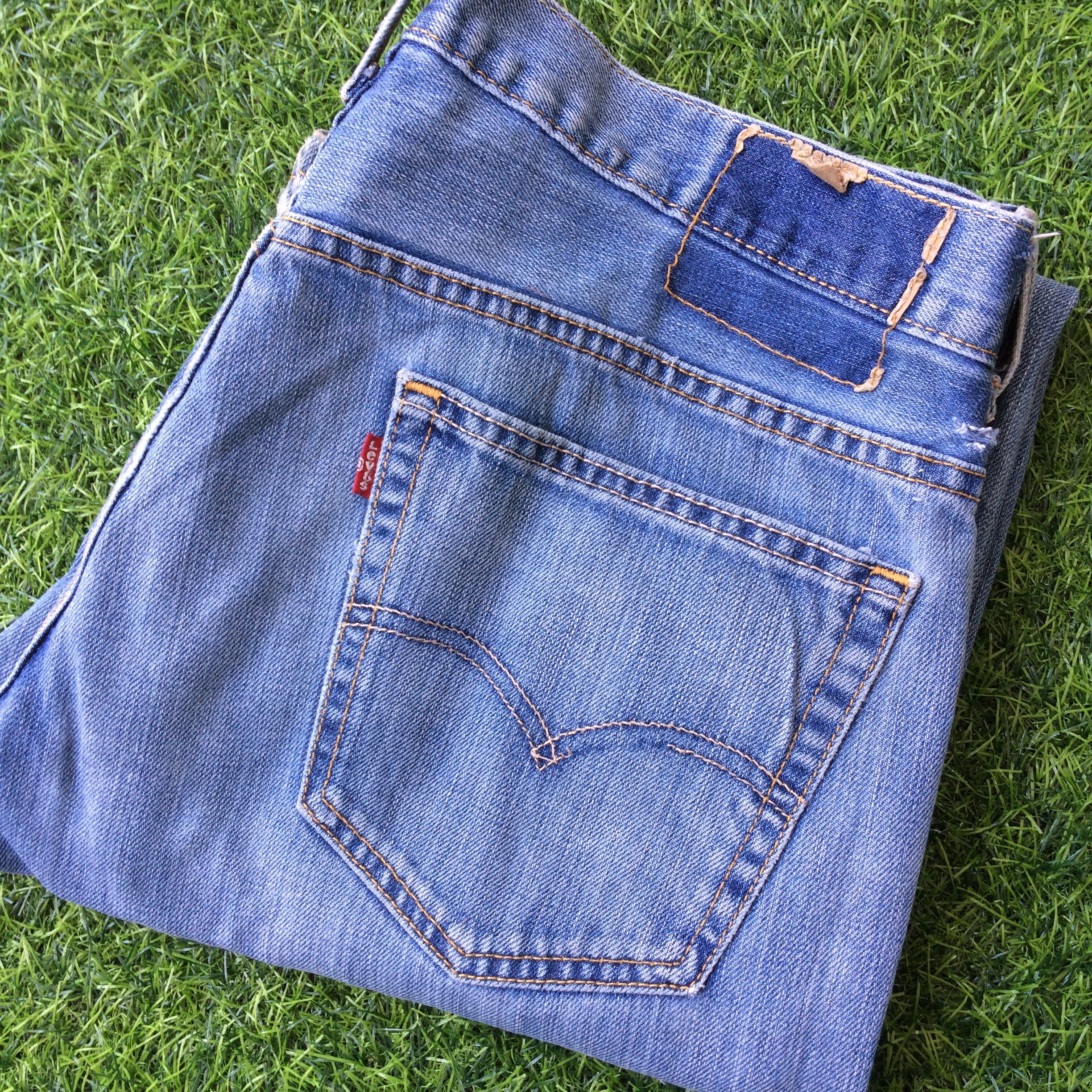 Levi's Distressed Levis 569 Loose Straight Fit Jeans #B-228 Size US 34 / EU 50 - 6 Thumbnail