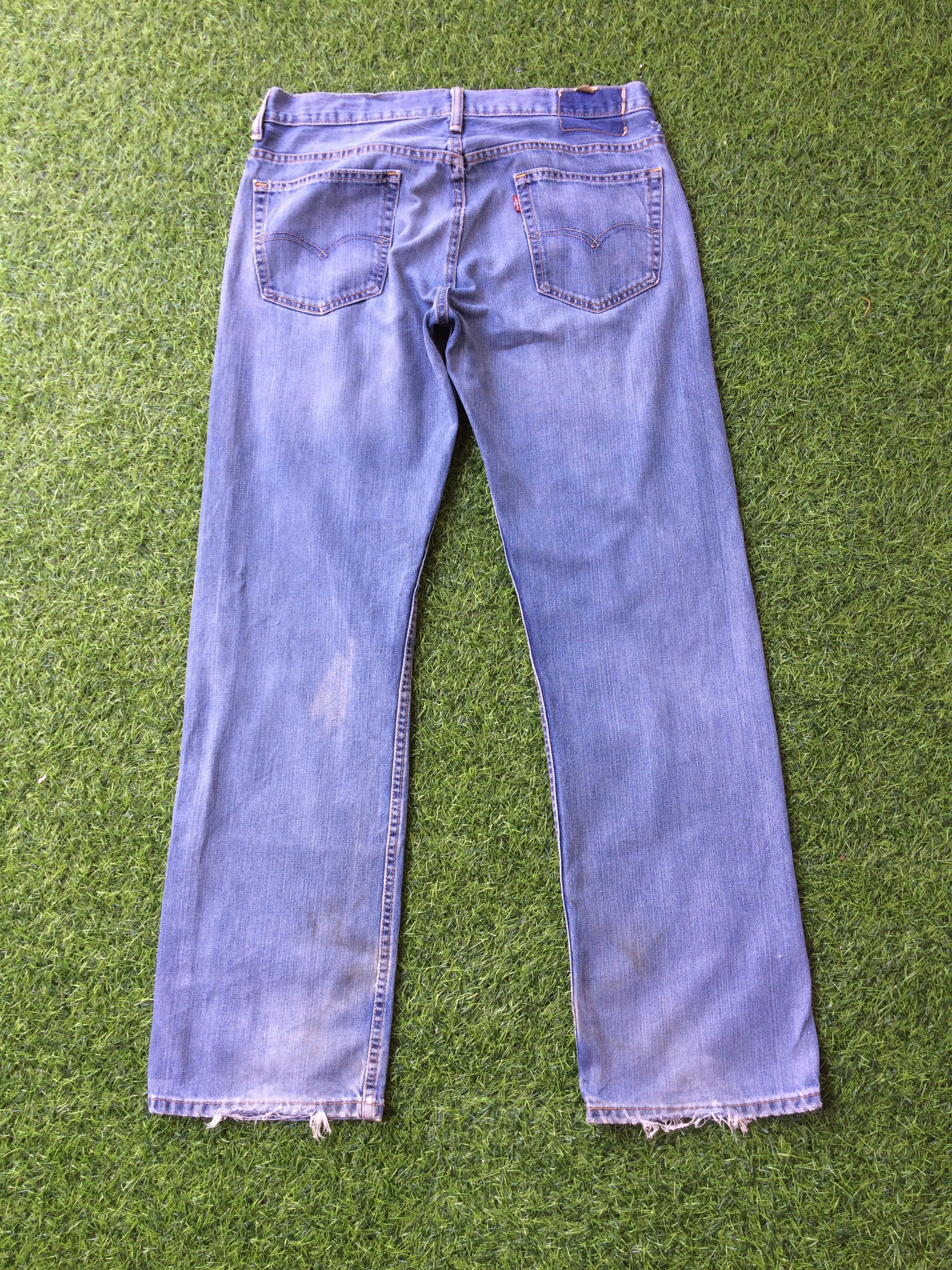 Levi's Distressed Levis 569 Loose Straight Fit Jeans #B-228 Size US 34 / EU 50 - 2 Thumbnail