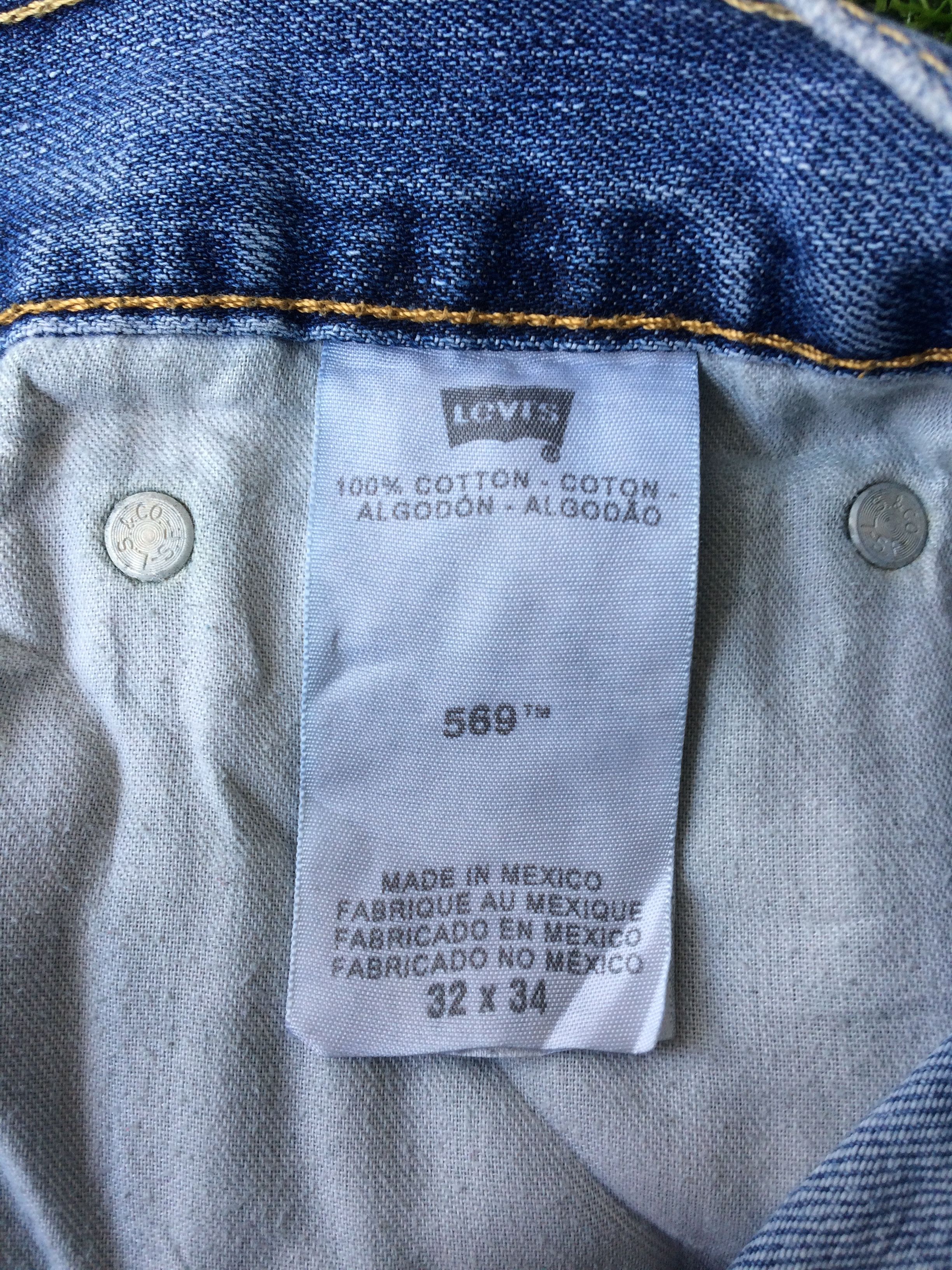 Levi's Distressed Levis 569 Loose Straight Fit Jeans #B-228 Size US 34 / EU 50 - 10 Thumbnail