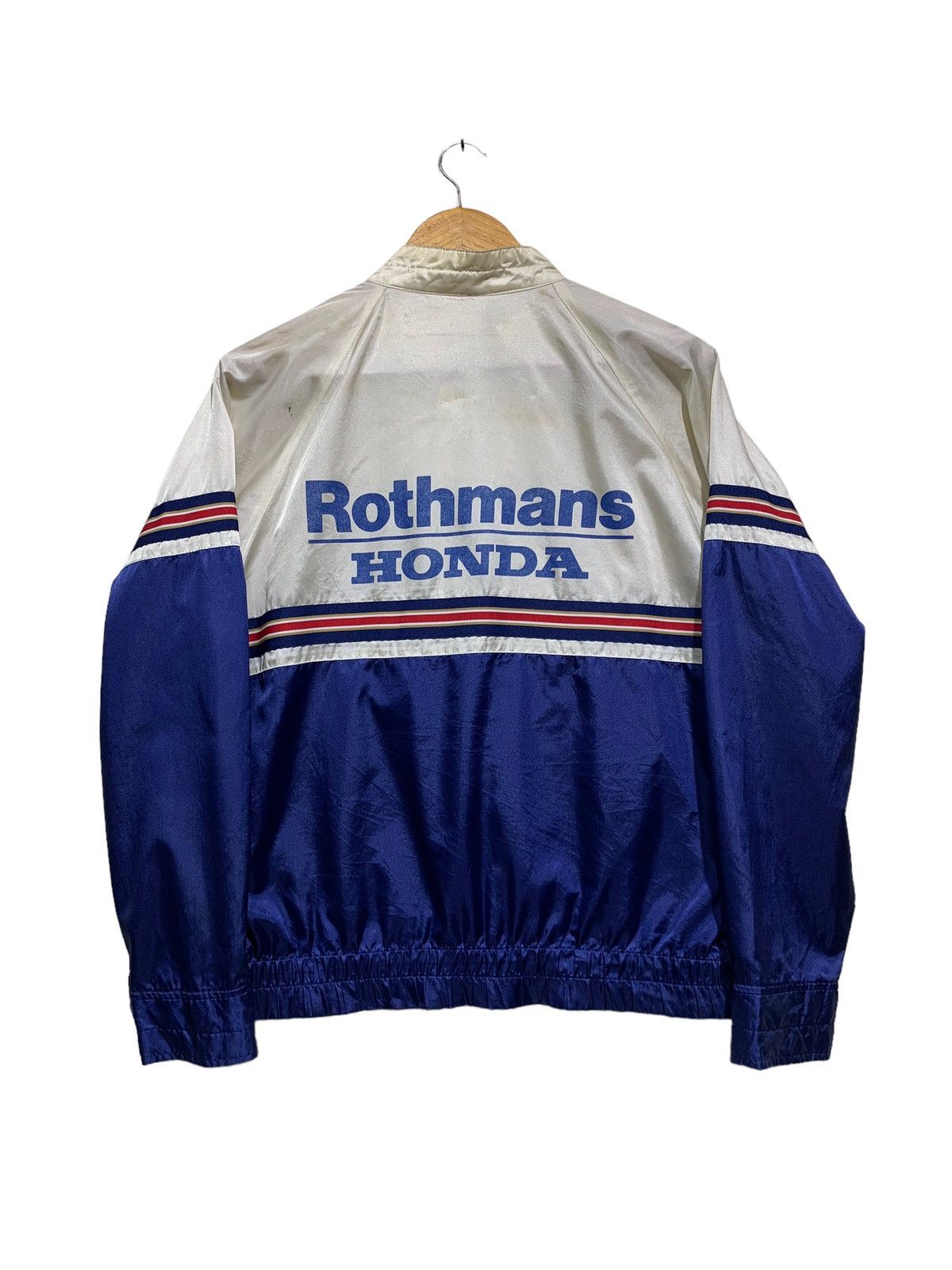 Rothmans Honda スポーツジャケット　　®️商標　70〜80年代当時物 HONDA Rothmans 刺繍メッシュジャケットHRC NSR SHOEI