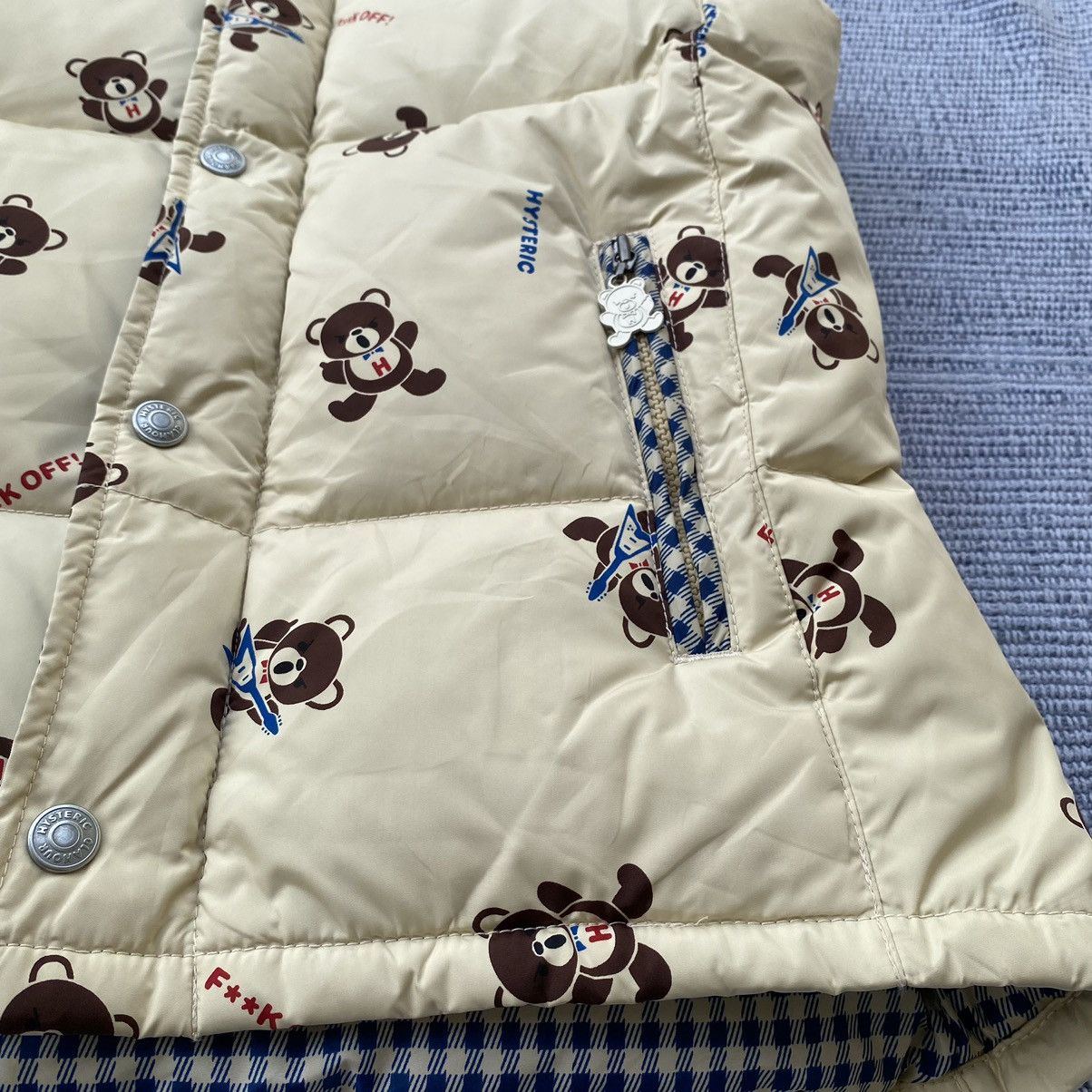 Hysteric Glamour × Japanese Brand × Vintage Hysteric Glamour Fuck Off Teddy Bear Puffer Vest Size US M / EU 48-50 / 2 - 4 Thumbnail
