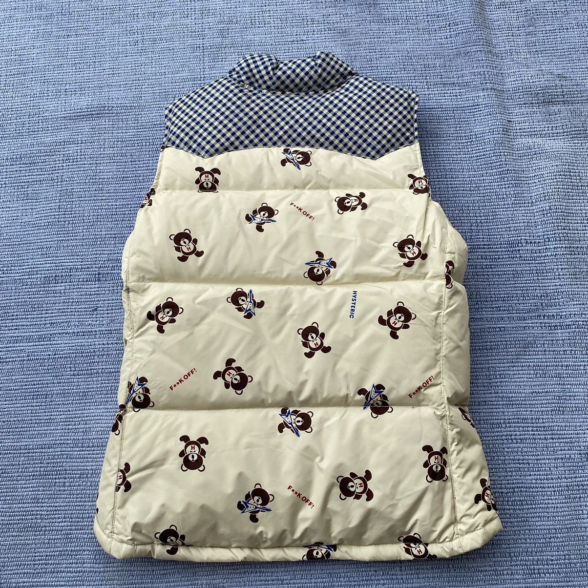 Hysteric Glamour × Japanese Brand × Vintage Hysteric Glamour Fuck Off Teddy Bear Puffer Vest Size US M / EU 48-50 / 2 - 10 Thumbnail