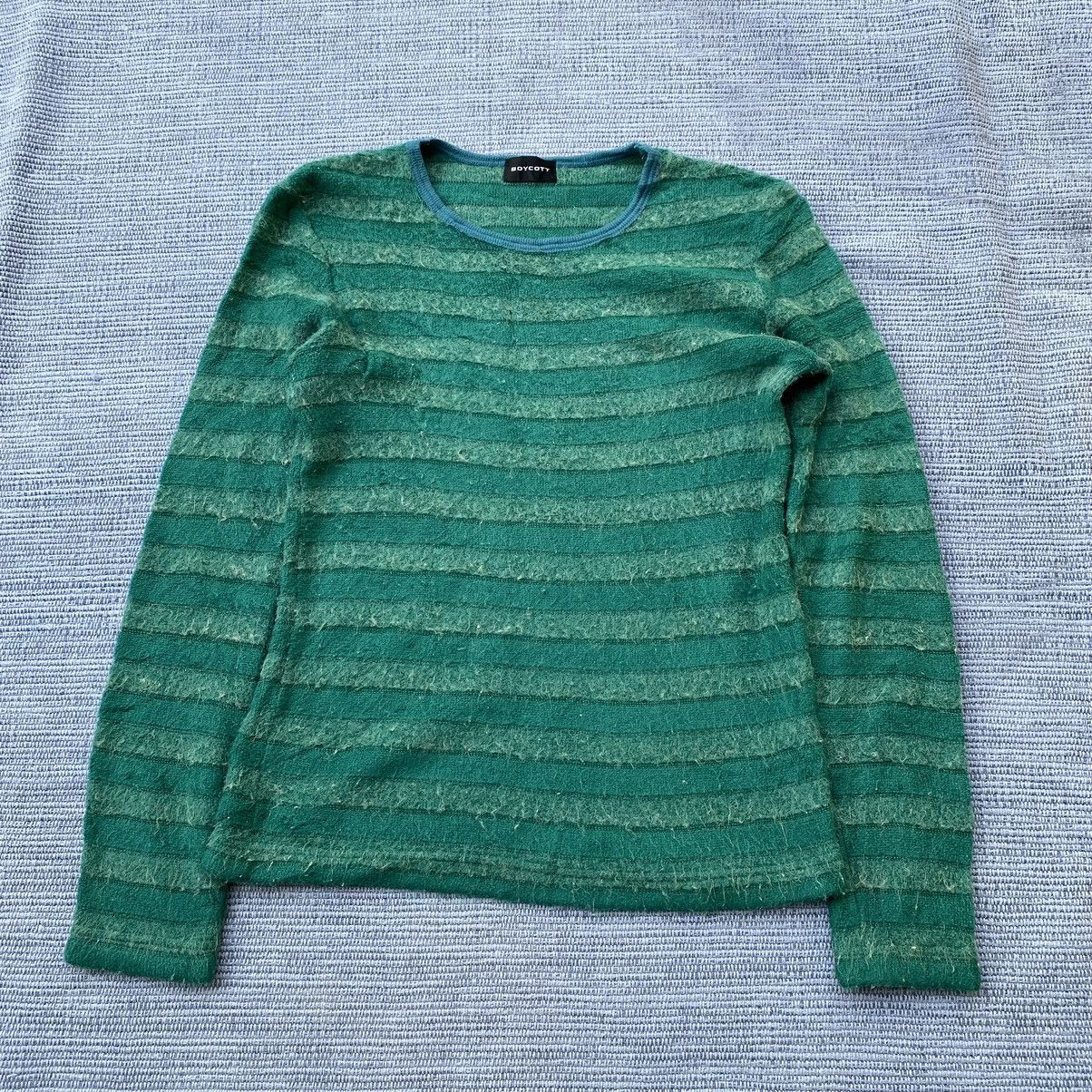 Boycott green striped sweater Size US M / EU 48-50 / 2 - 1 Thumbnail
