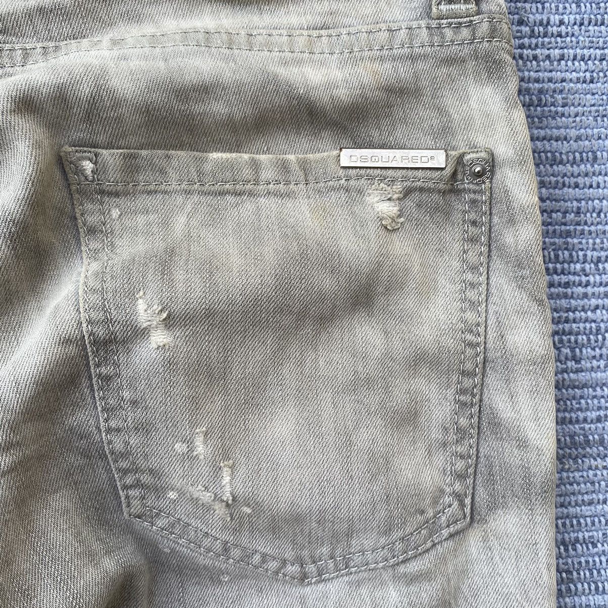 grey painted jeans