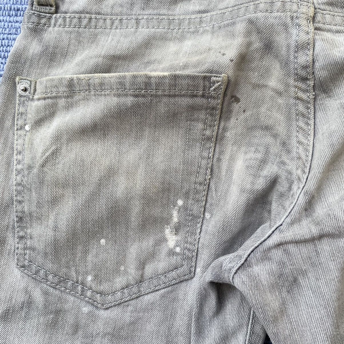 grey painted jeans