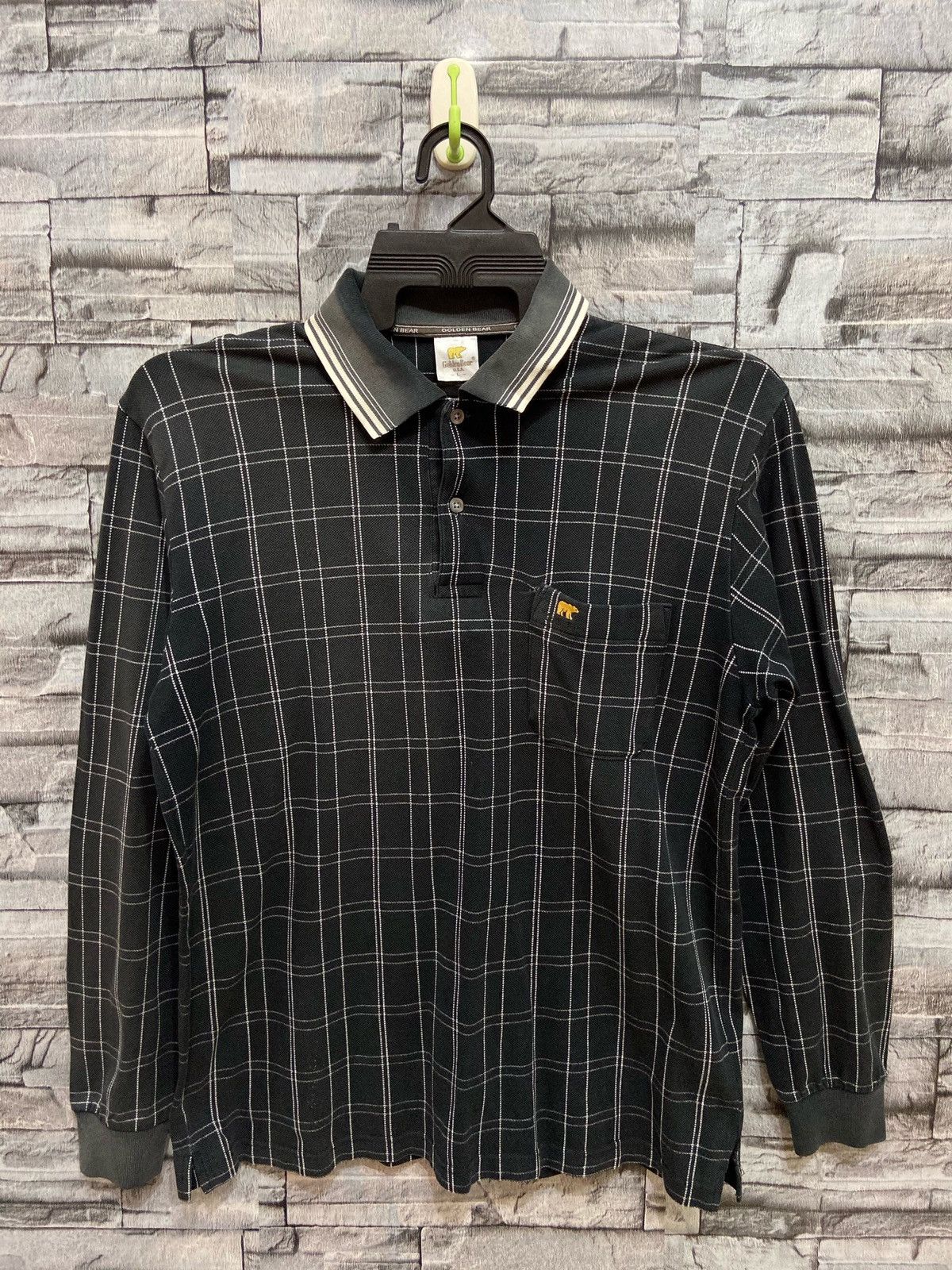 Golden Bear Vintage Golden Bear longsleeve polo plaid size L fit M Size US M / EU 48-50 / 2 - 2 Thumbnail