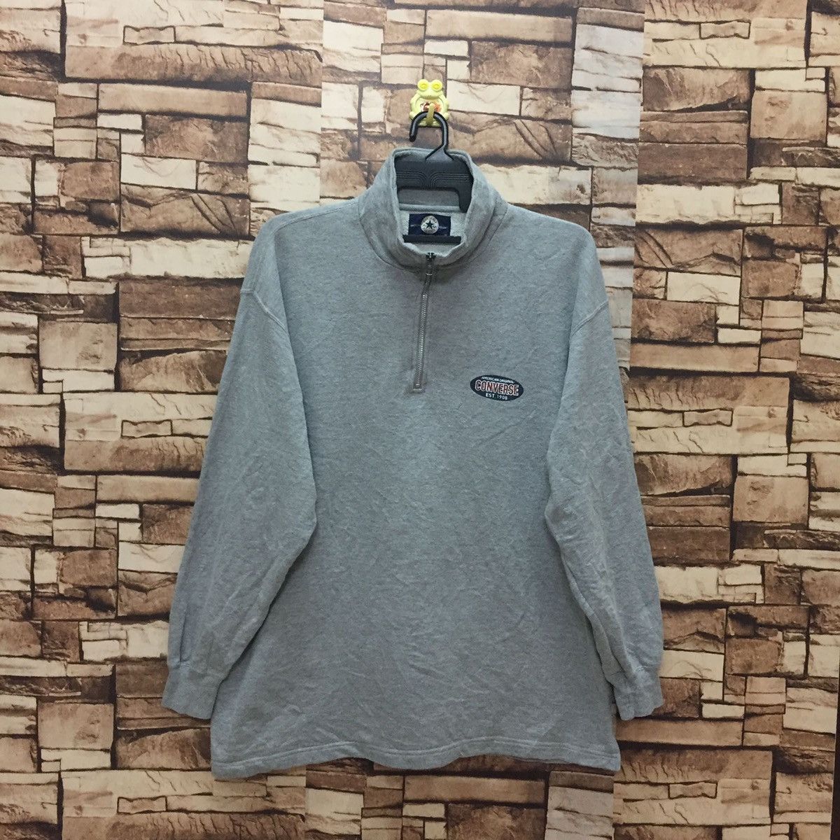 Converse Vintage CONVERSE sweatshirt small logo oversized 2L fit XXL Size US XXL / EU 58 / 5 - 1 Thumbnail
