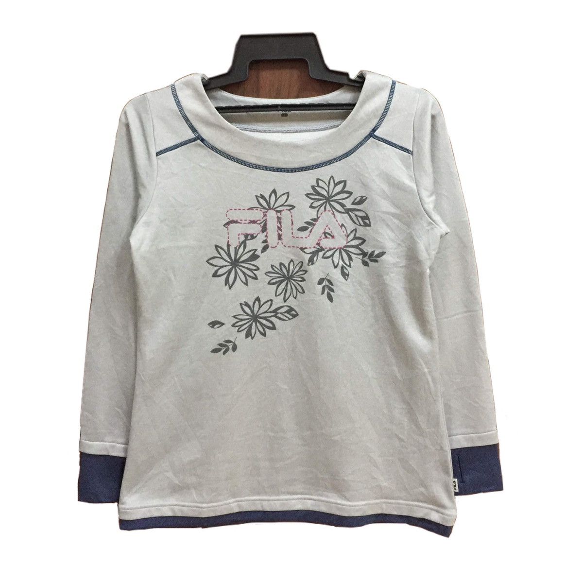 Fila Fila sweatshirt jumper flower big logo size L Size L / US 10 / IT 46 - 1 Thumbnail