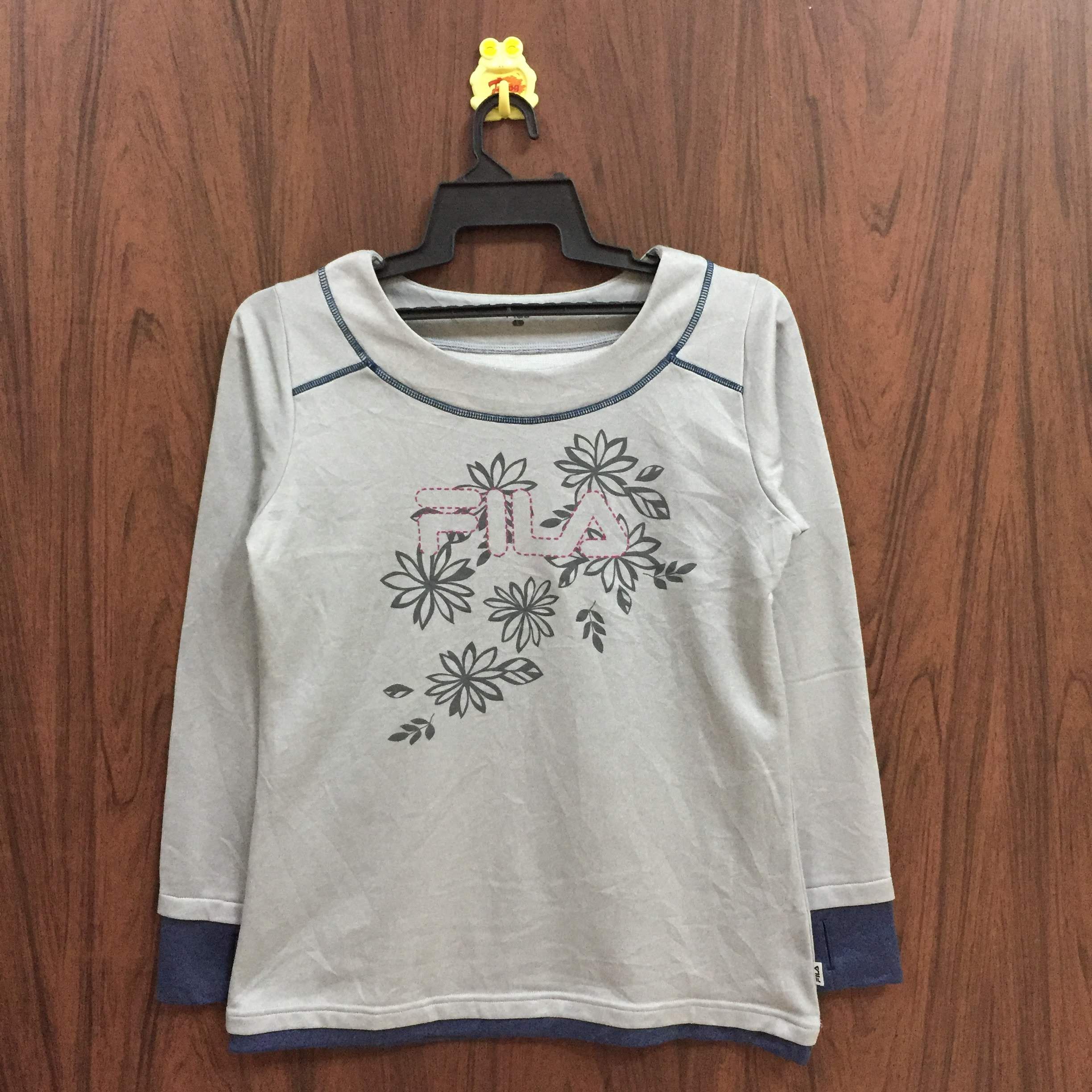 Fila Fila sweatshirt jumper flower big logo size L Size L / US 10 / IT 46 - 2 Thumbnail