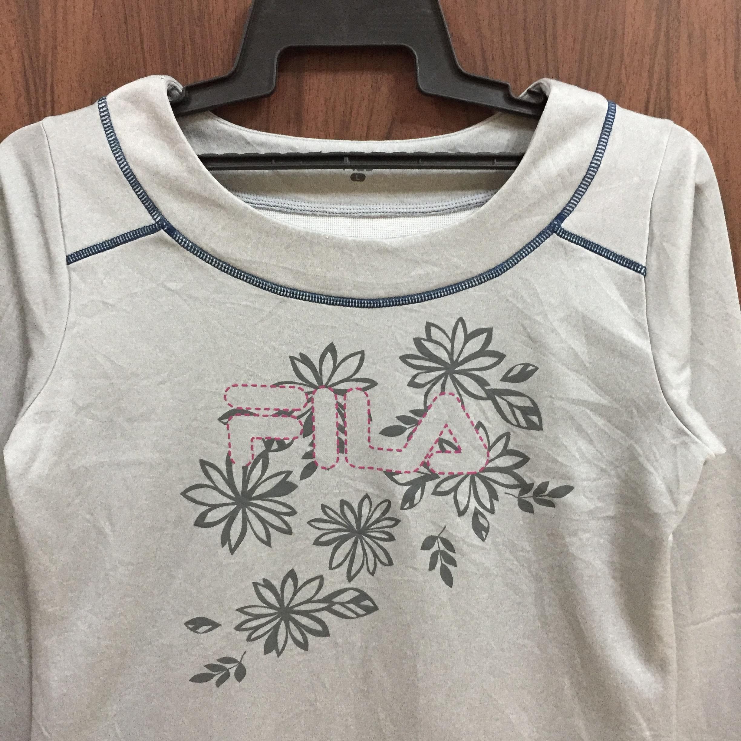 Fila Fila sweatshirt jumper flower big logo size L Size L / US 10 / IT 46 - 3 Thumbnail