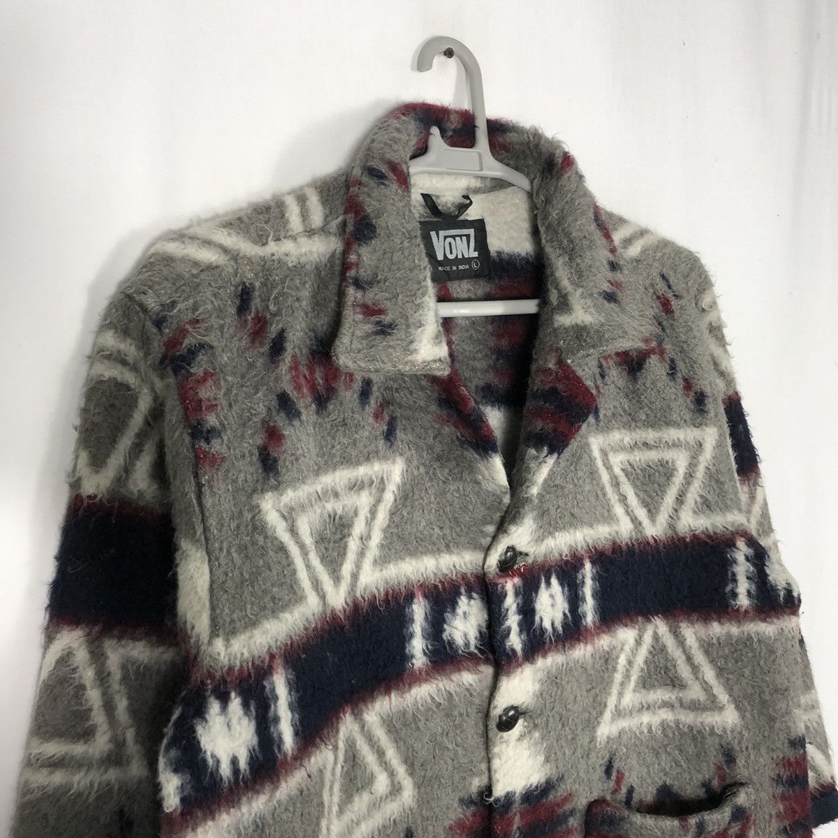 Japanese Brand Rare Vintage Vonz Navajo Indian Mohair Styles Fleece Jacket Size US M / EU 48-50 / 2 - 7 Thumbnail
