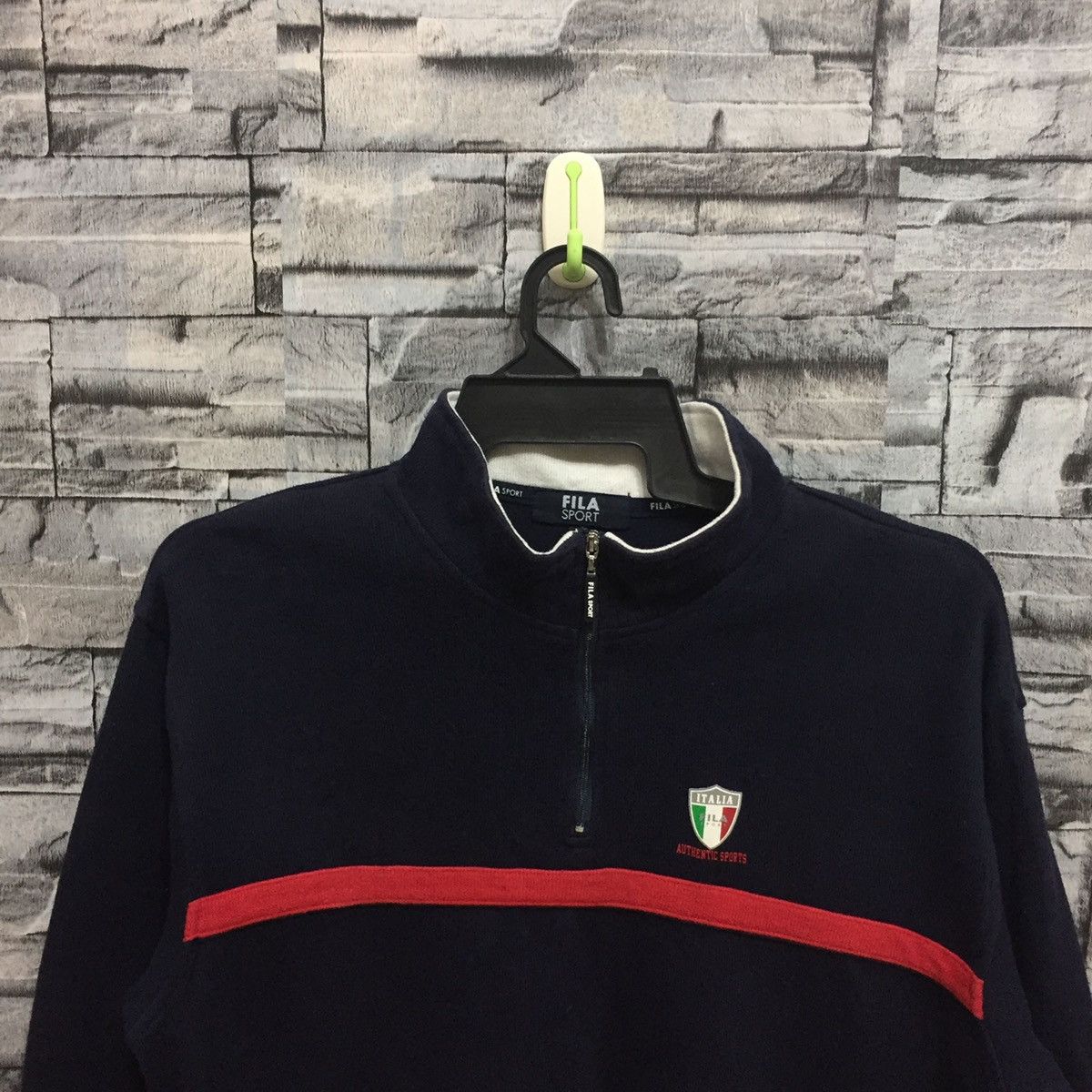 Fila Vintage fila sweatshirt small logo italian stripe Size US M / EU 48-50 / 2 - 2 Thumbnail