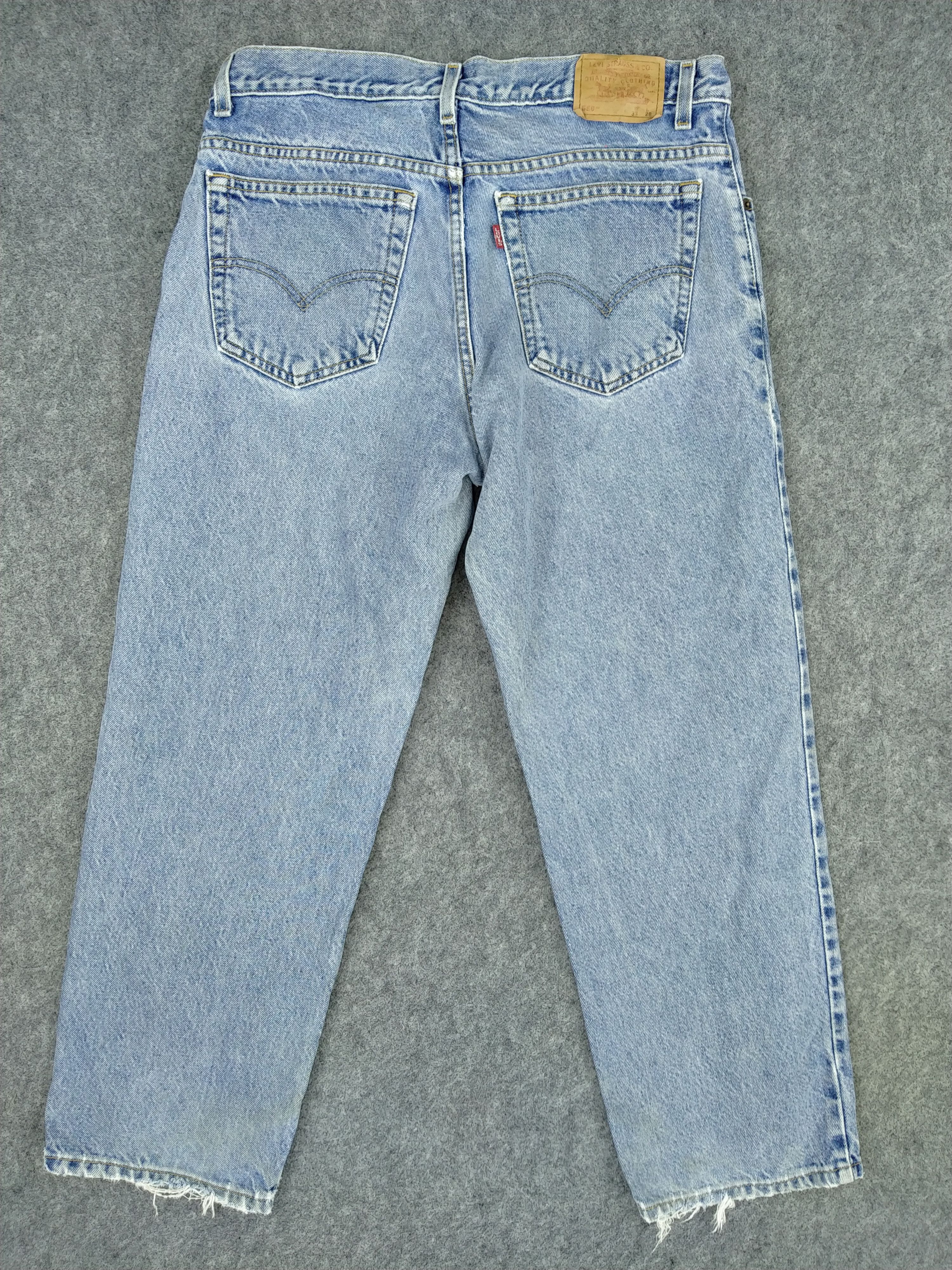 Levi's × Levi's Vintage Clothing × Vintage Vintage Levi's 550 Relaxed Fit Husky 33x27.5 Denim JN316 Size US 33 - 3 Thumbnail