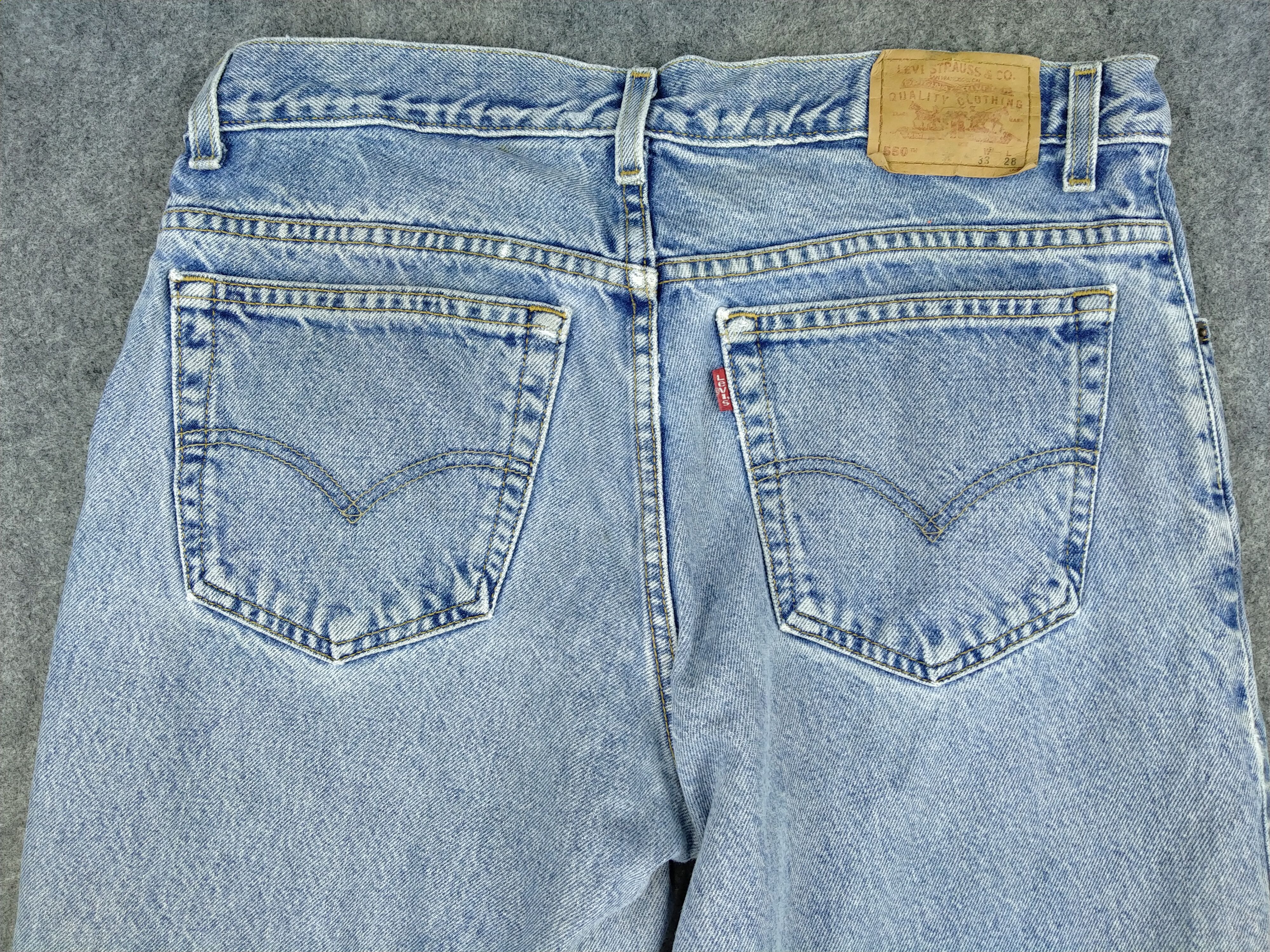 Levi's × Levi's Vintage Clothing × Vintage Vintage Levi's 550 Relaxed Fit Husky 33x27.5 Denim JN316 Size US 33 - 4 Thumbnail