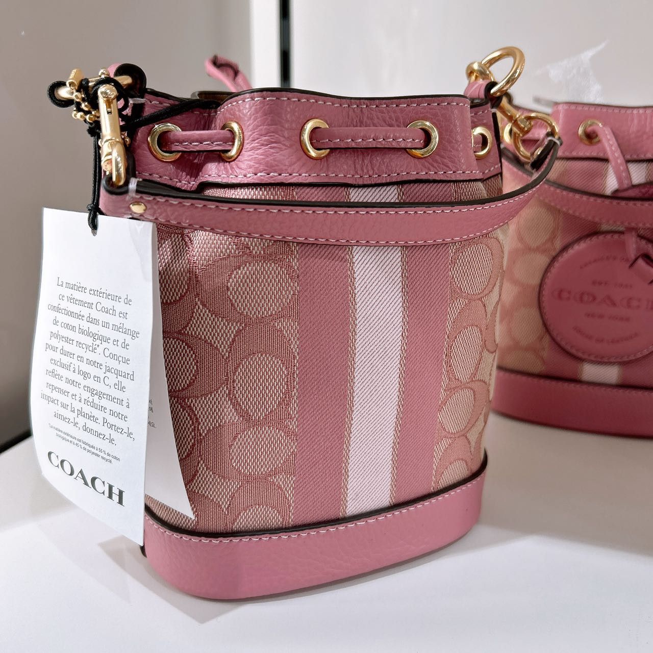 Coach Mini Dempsey Bucket Bag In Signature Jacquard With Stripe Size ONE SIZE - 3 Thumbnail