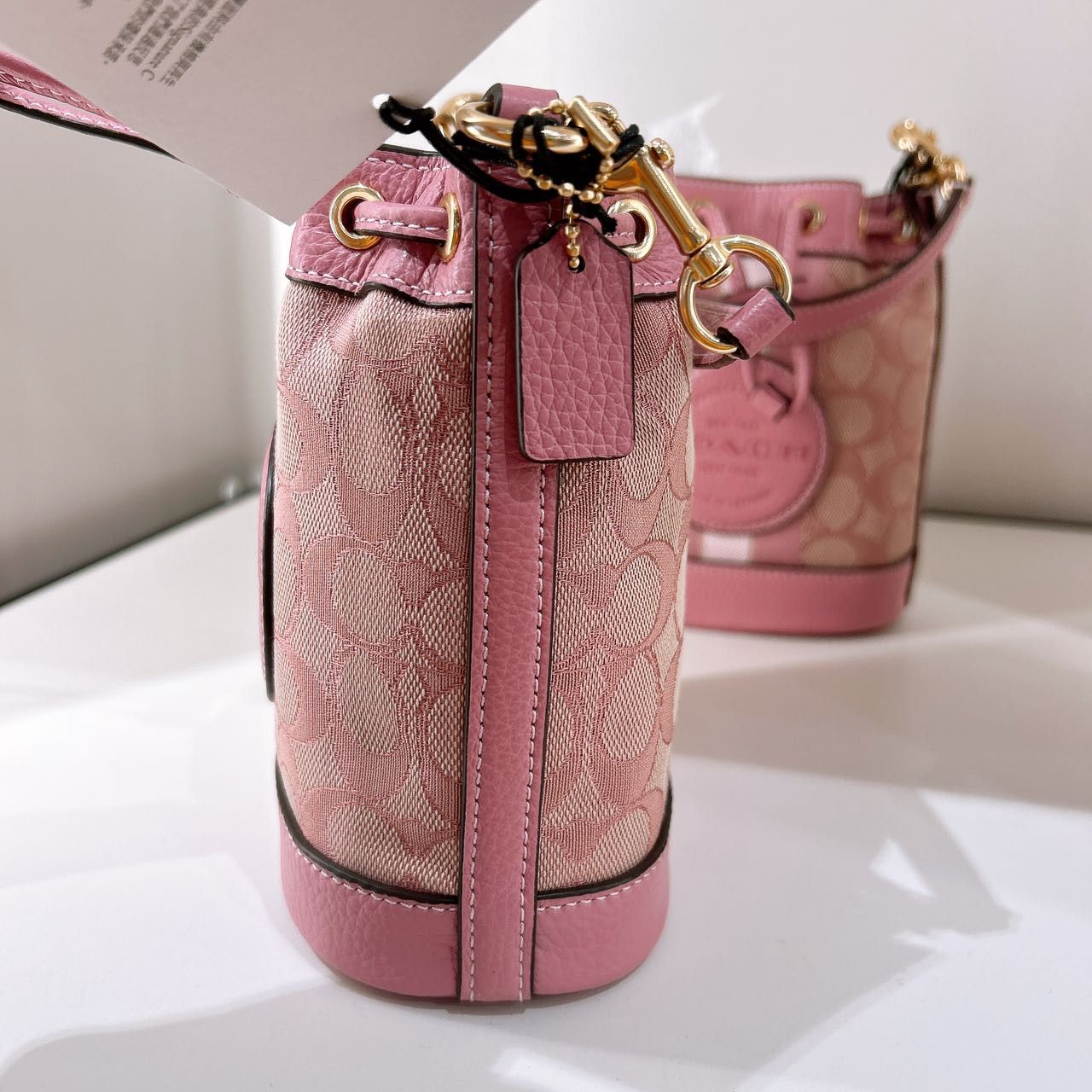 Coach Mini Dempsey Bucket Bag In Signature Jacquard With Stripe Size ONE SIZE - 2 Thumbnail