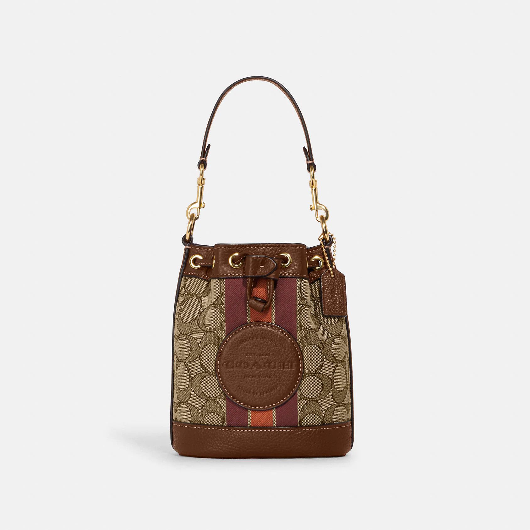 Coach Mini Dempsey Denim Camera Bag hotsell In Signature Jacquard With Coach Patch