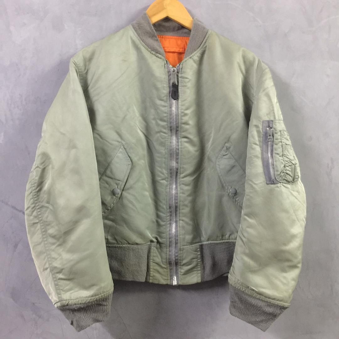 Alpha Industries VINTAGE ALPHA INDUSTRIES MA 1 FLIGHT JACKET - Medium Size US M / EU 48-50 / 2 - 1 Thumbnail