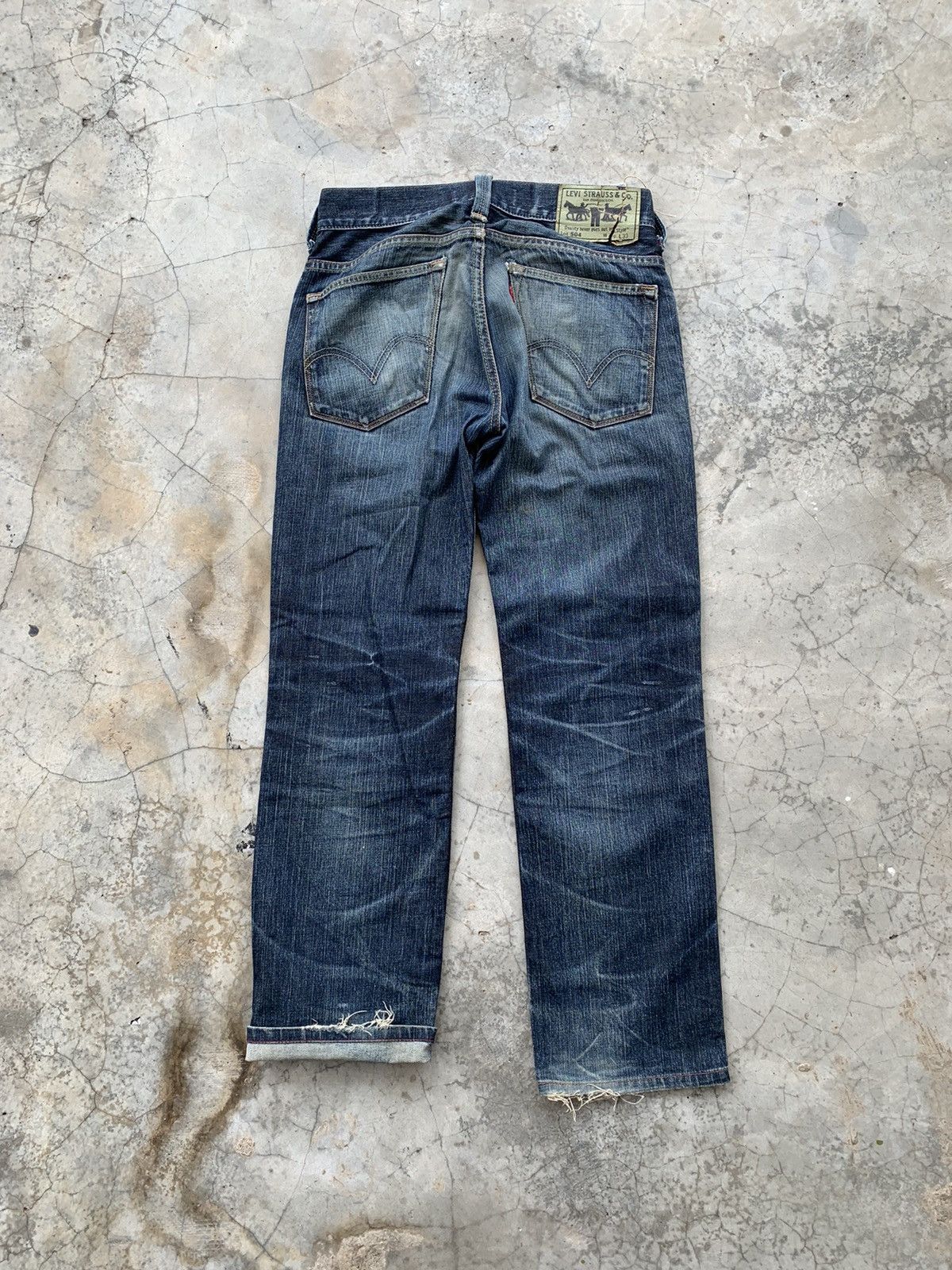 Levi's Vintage Levis 504 Aging Wash Denim Size US 32 / EU 48 - 5 Thumbnail