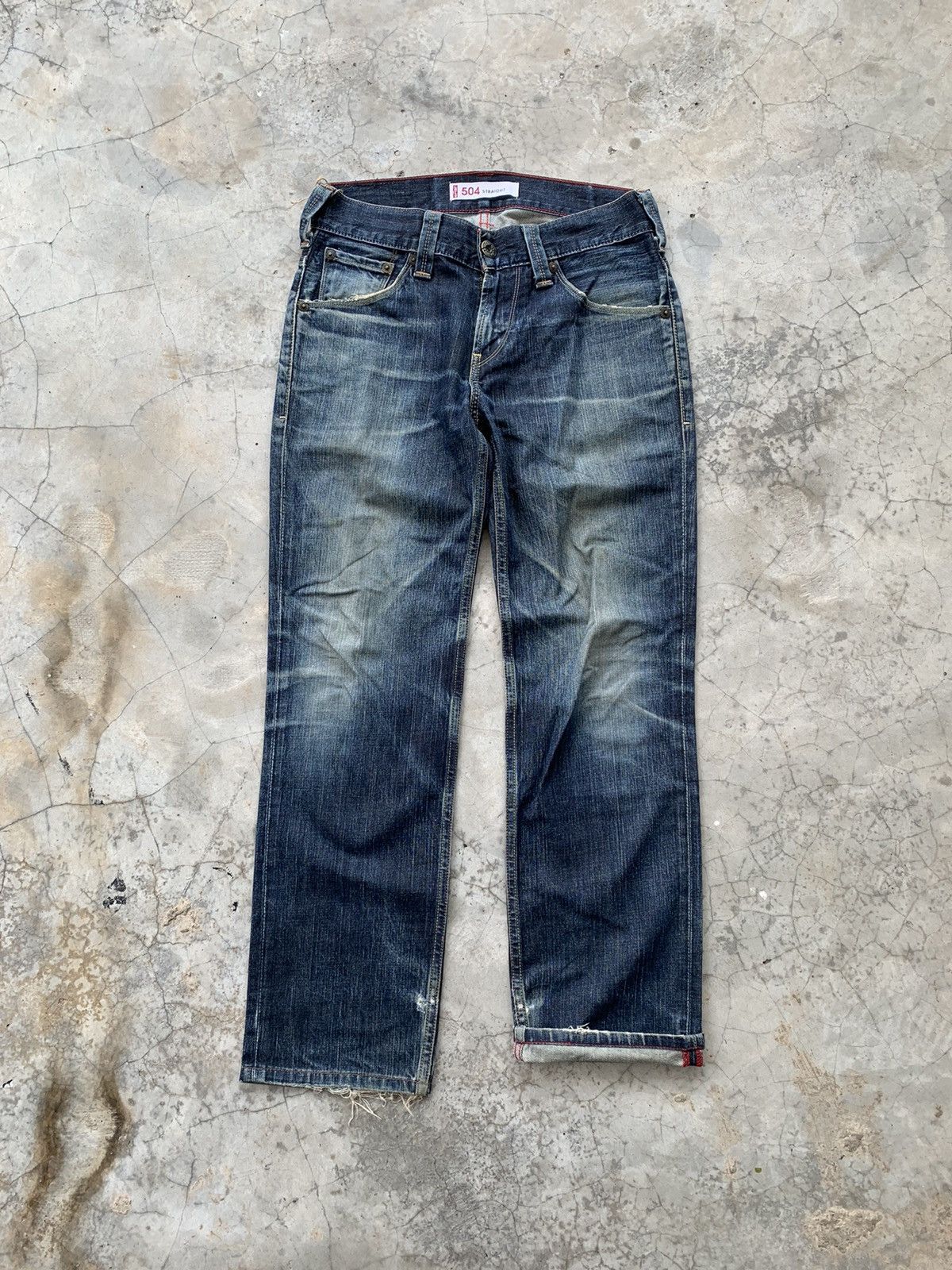 Vintage Levis 504 Aging Wash Denim