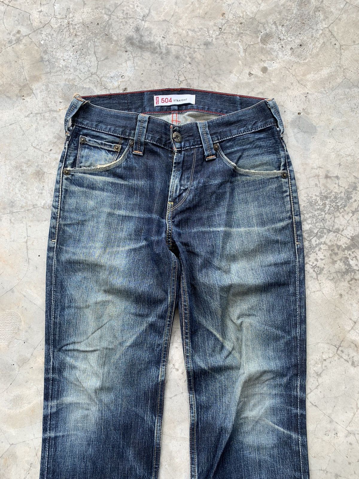 Levi's Vintage Levis 504 Aging Wash Denim Size US 32 / EU 48 - 2 Thumbnail