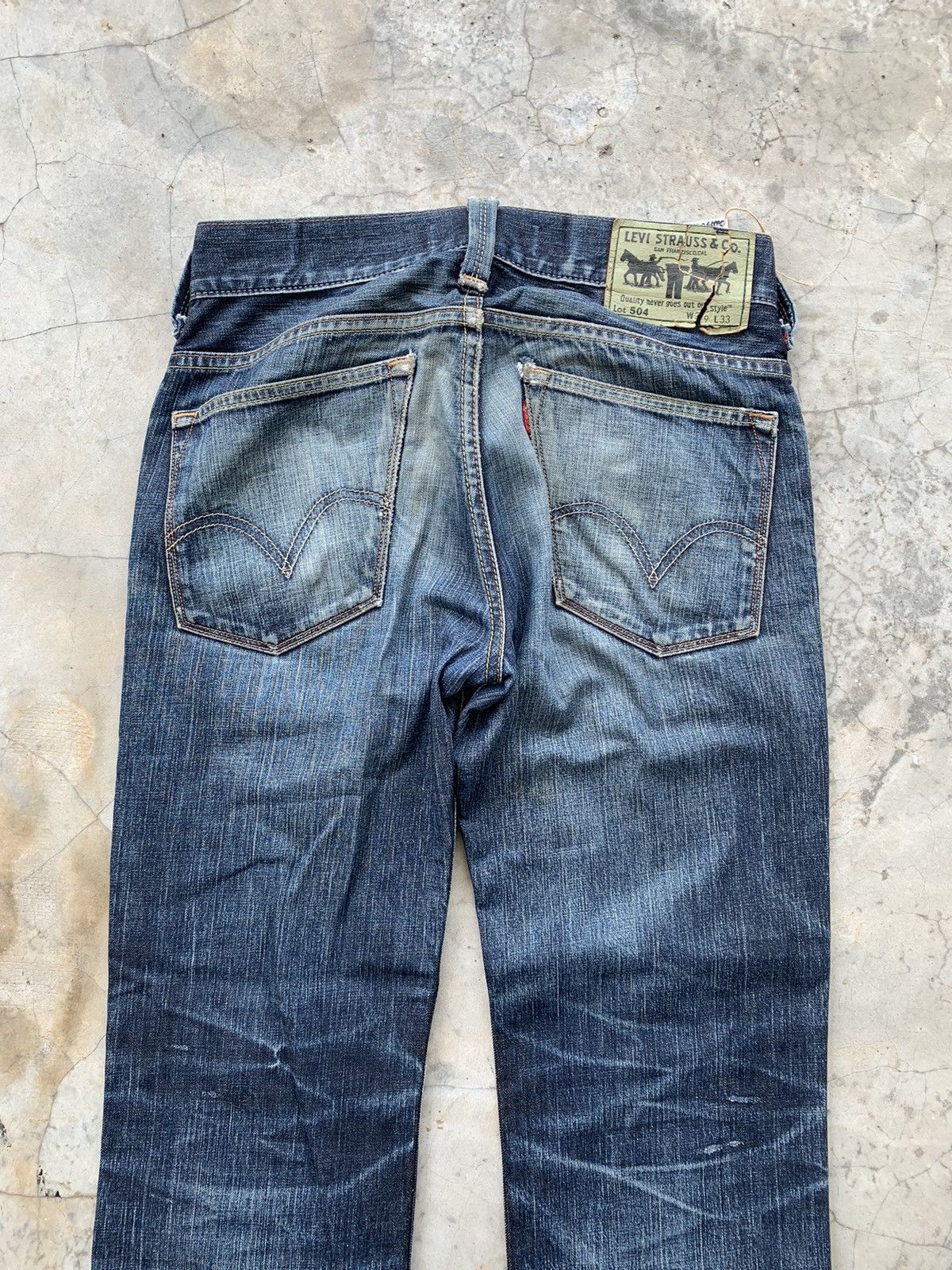 Levi's Vintage Levis 504 Aging Wash Denim Size US 32 / EU 48 - 6 Thumbnail