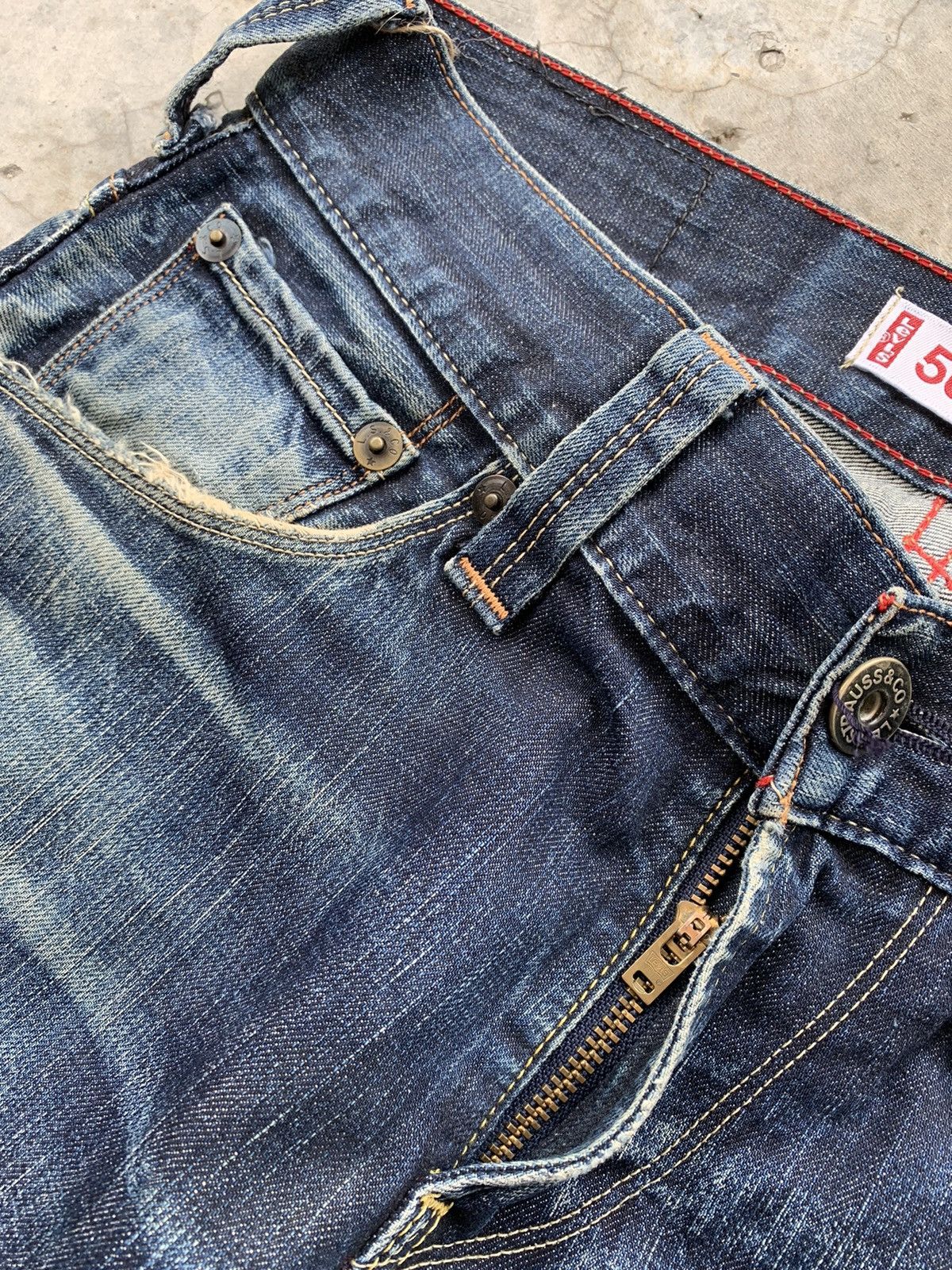Levi's Vintage Levis 504 Aging Wash Denim Size US 32 / EU 48 - 3 Thumbnail