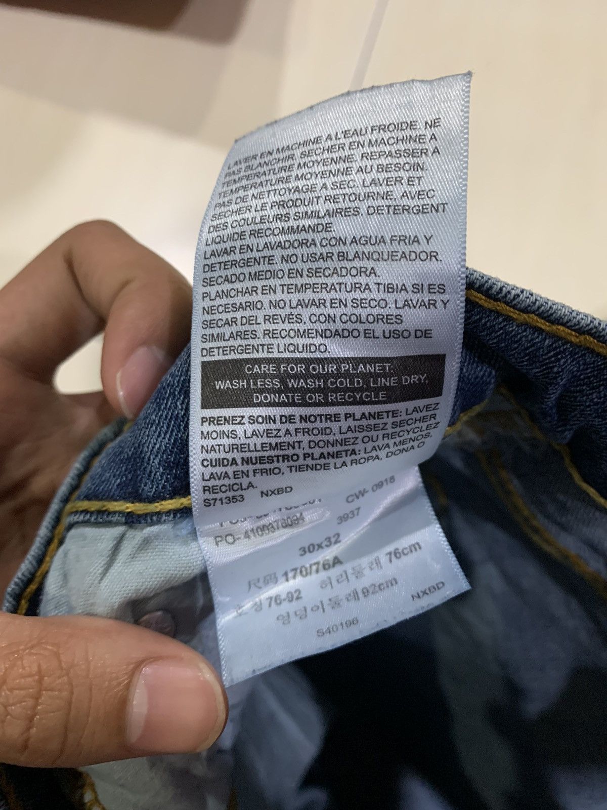 Le Grande Bleu (L.G.B.) Levis Signature Distressed Denim Size US 30 / EU 46 - 8 Thumbnail