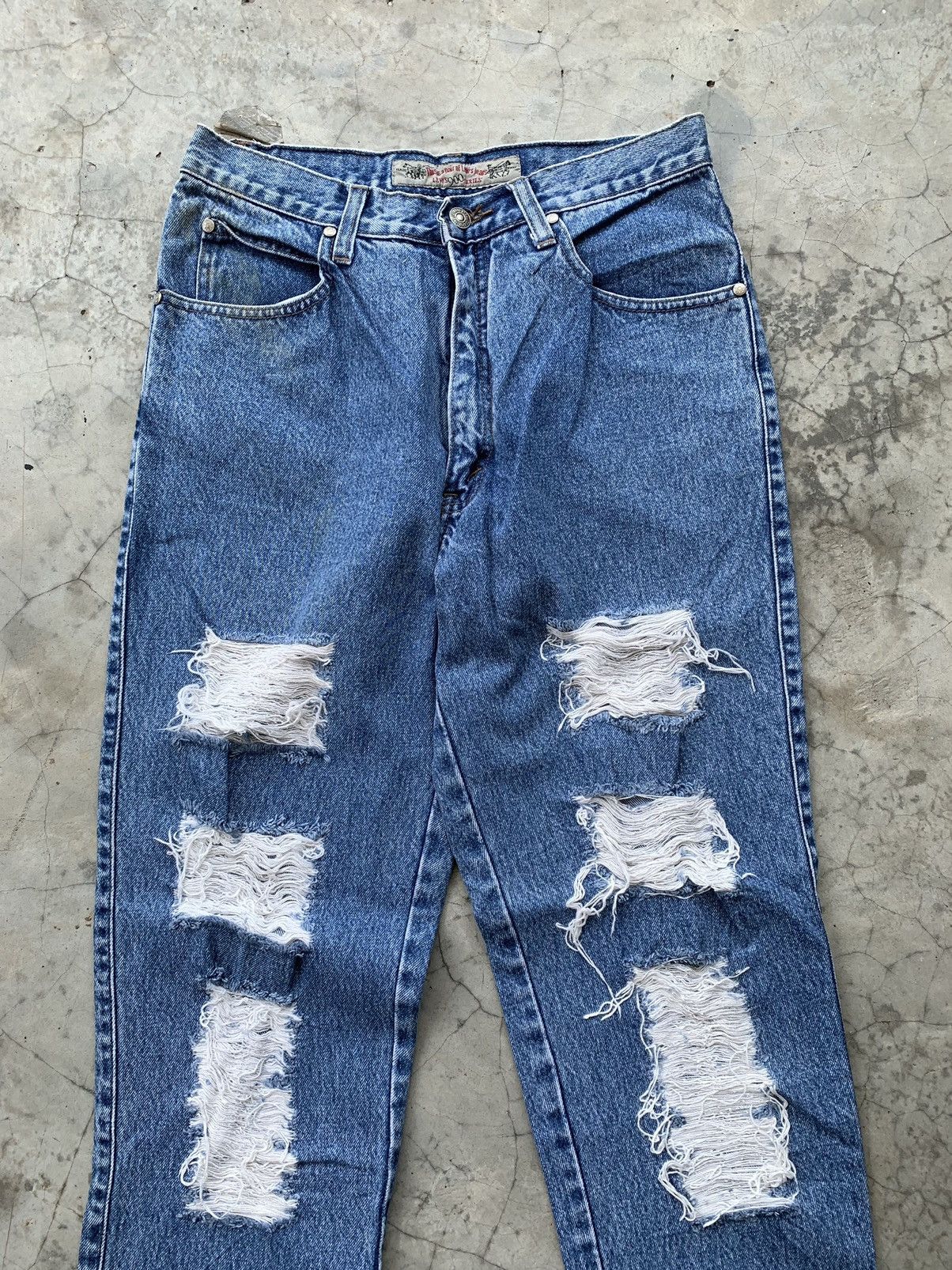 Levi's Vintage 90’s Levis 901 Grey Tab Distressed Denim Size 30" / US 8 / IT 44 - 2 Thumbnail