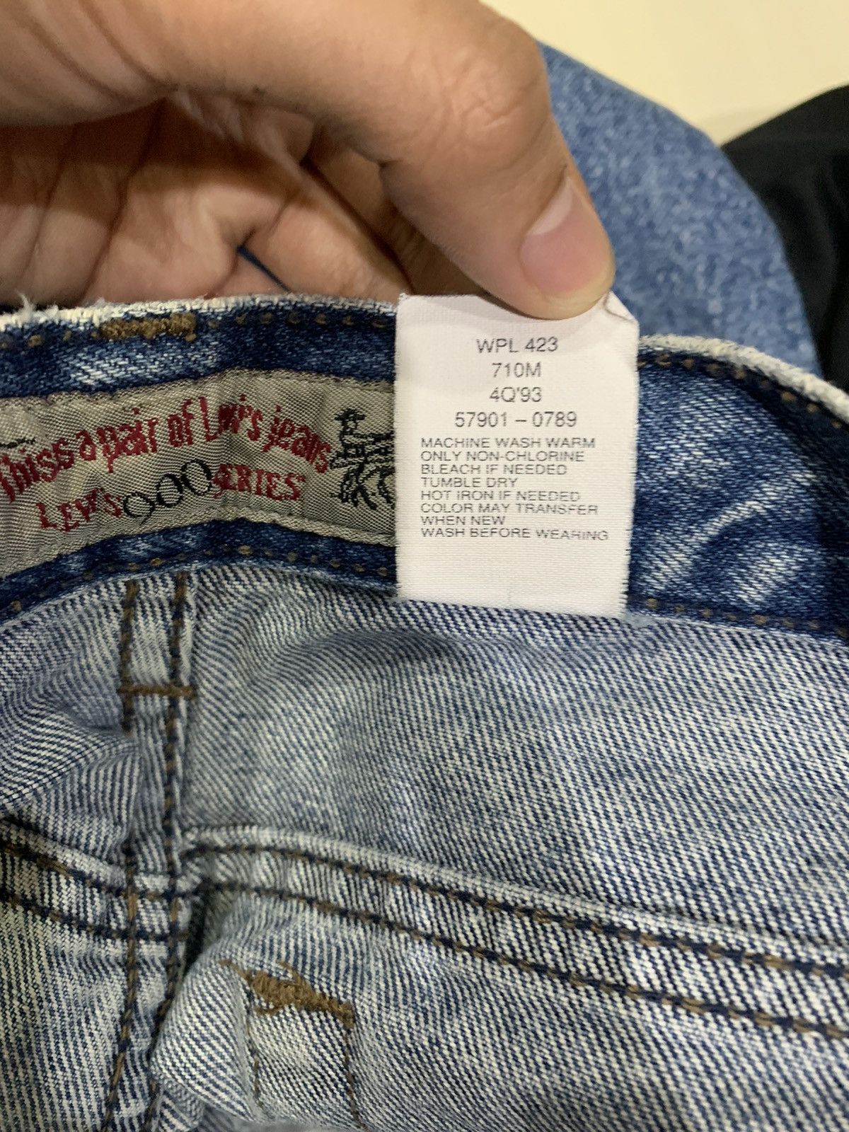 Levi's Vintage 90’s Levis 901 Grey Tab Distressed Denim Size 30" / US 8 / IT 44 - 10 Thumbnail