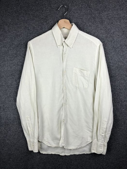 Our Legacy Our Legacy 1950's Shirt White Lemon Cotton Linen | Grailed