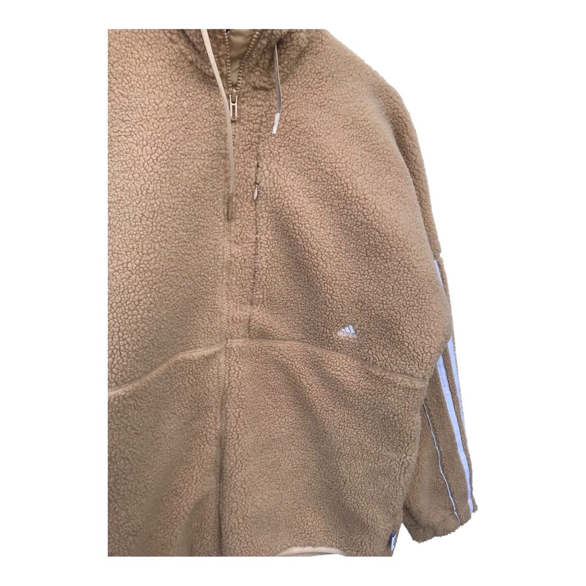 Adidas Adidas Fleece Sherpa Sweater Hoodie Streetwear Fashion Size US L / EU 52-54 / 3 - 3 Thumbnail