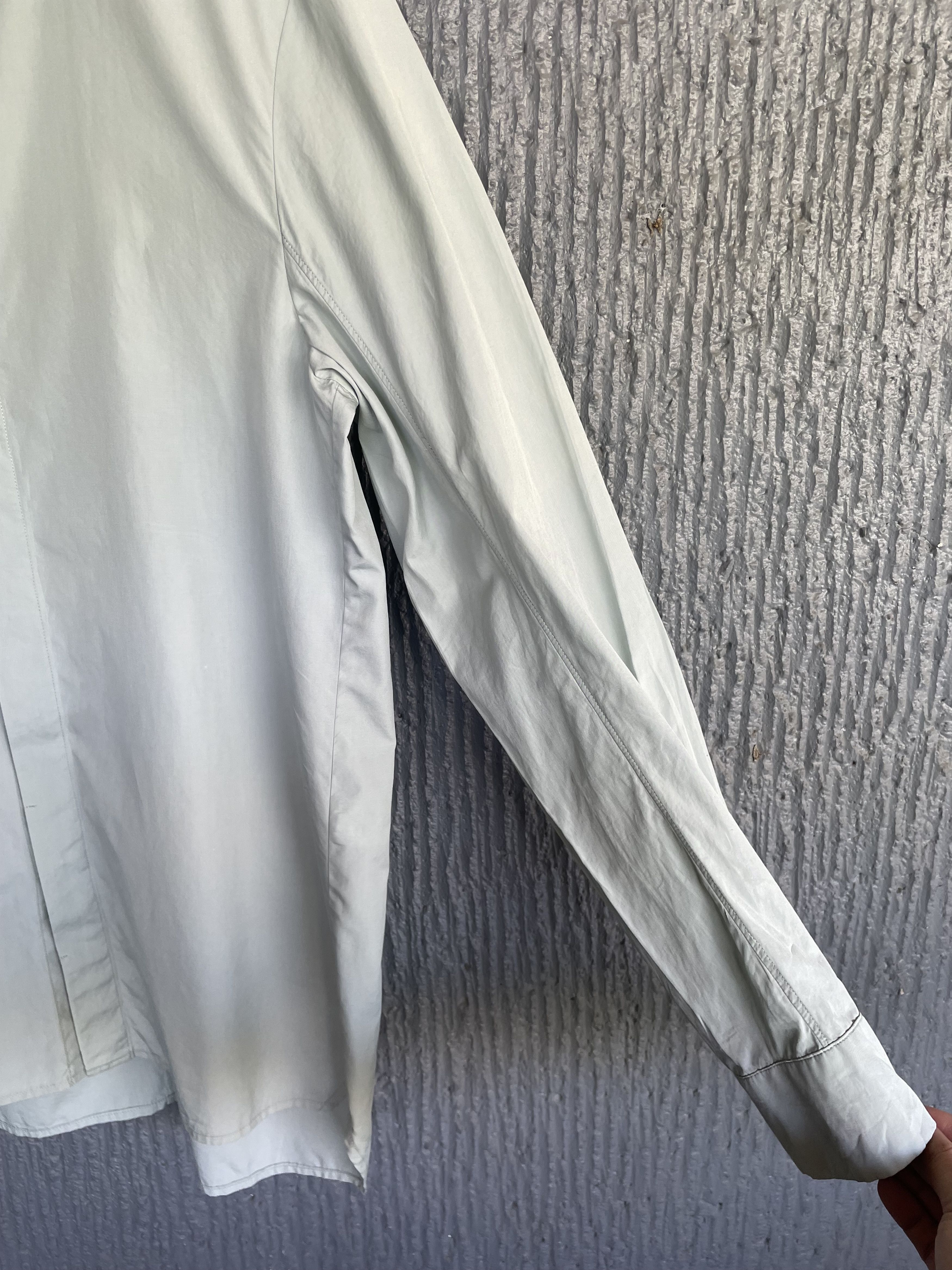 Japanese Brand Kazuyuki Kumagai Attachment Blue Collar Button Up Size US XL / EU 56 / 4 - 3 Thumbnail